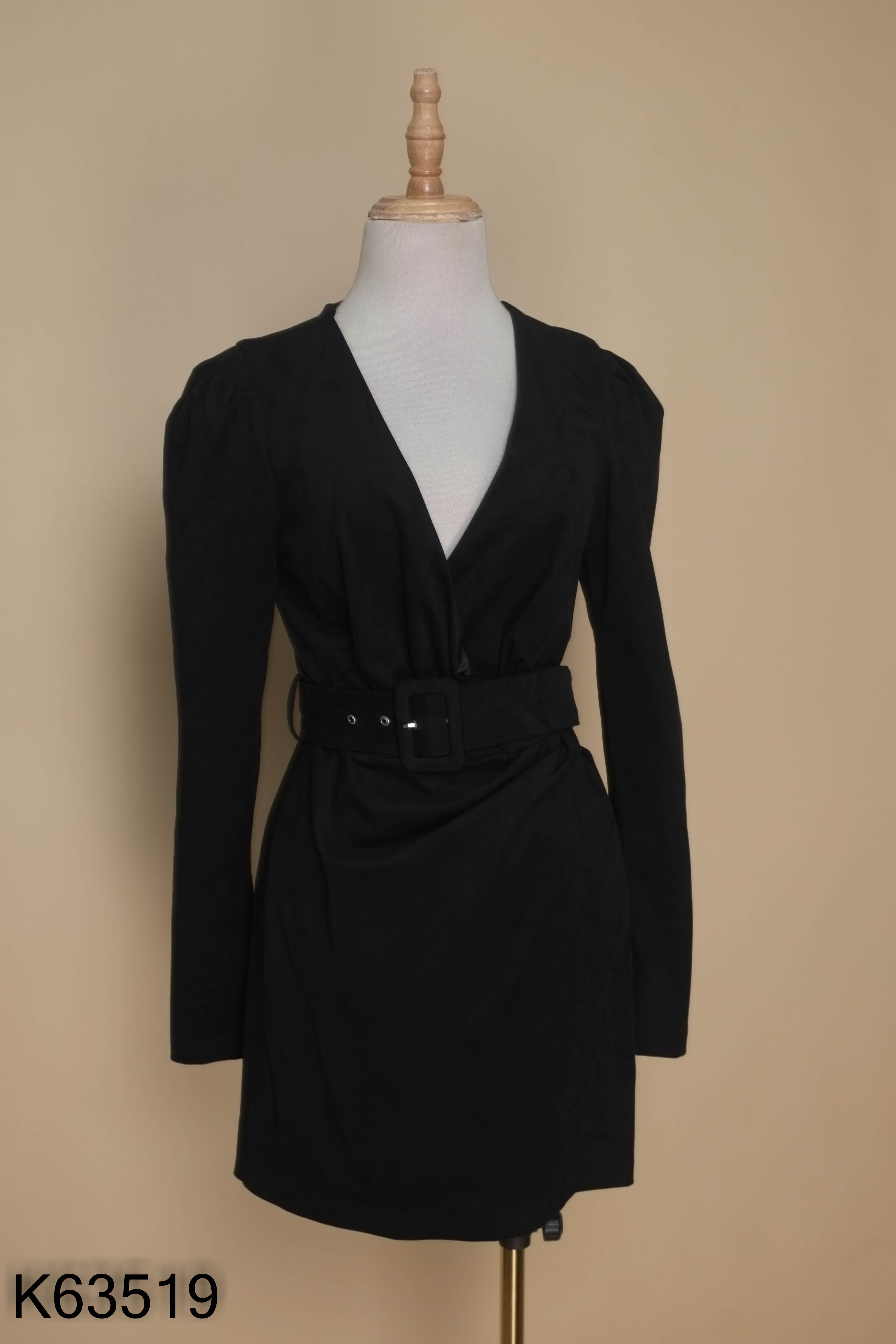 Váy wrap ZARA đen da lộn