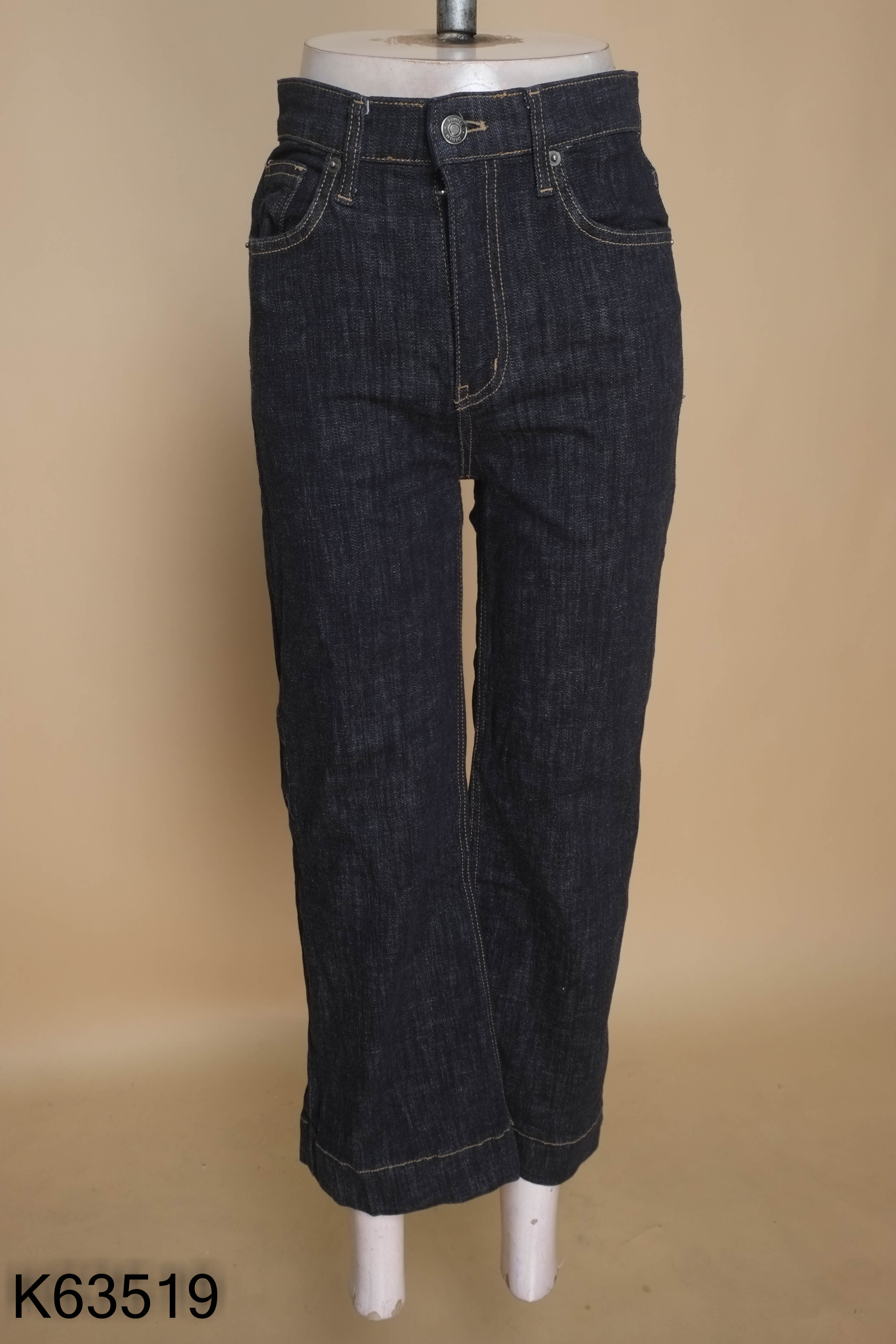 Quần jeans RONIEL xanh đen viền chỉ