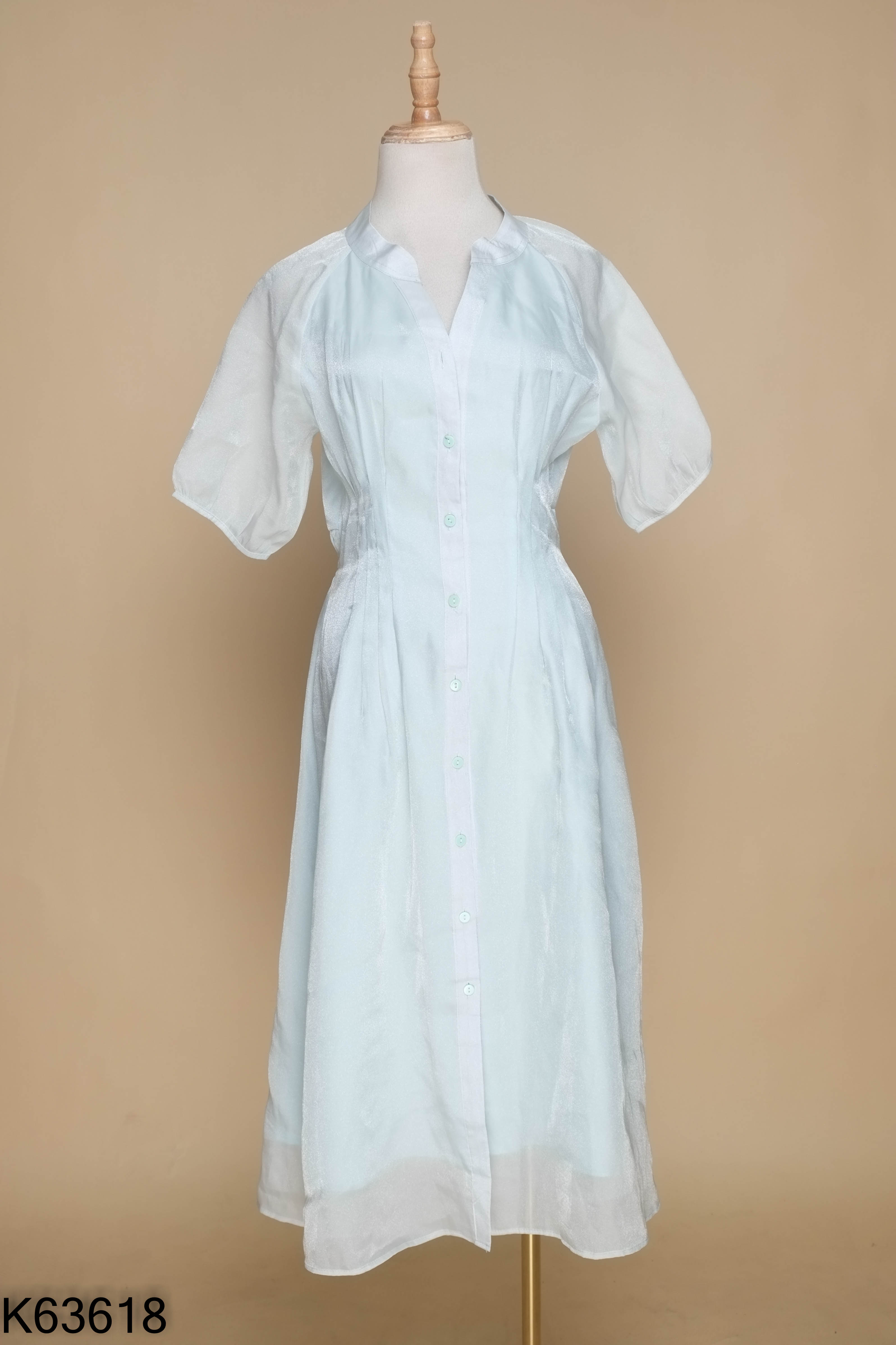 Váy CHARMY CLOTHES voan xanh min