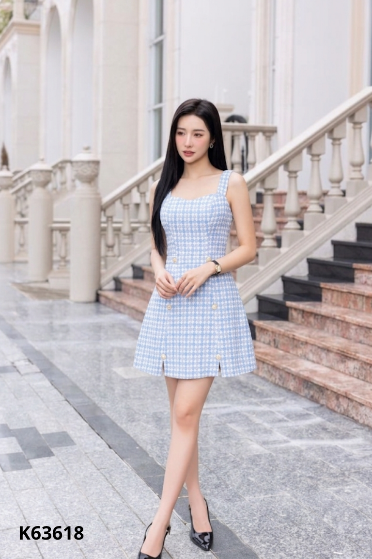 Váy FLOWER&DOT xanh caro
