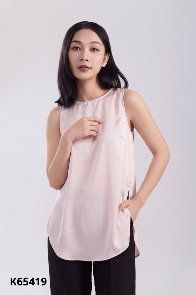 Áo lụa hồng phấn