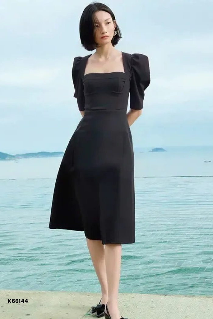 NEWTAG váy dài MEIMEI đen trơn