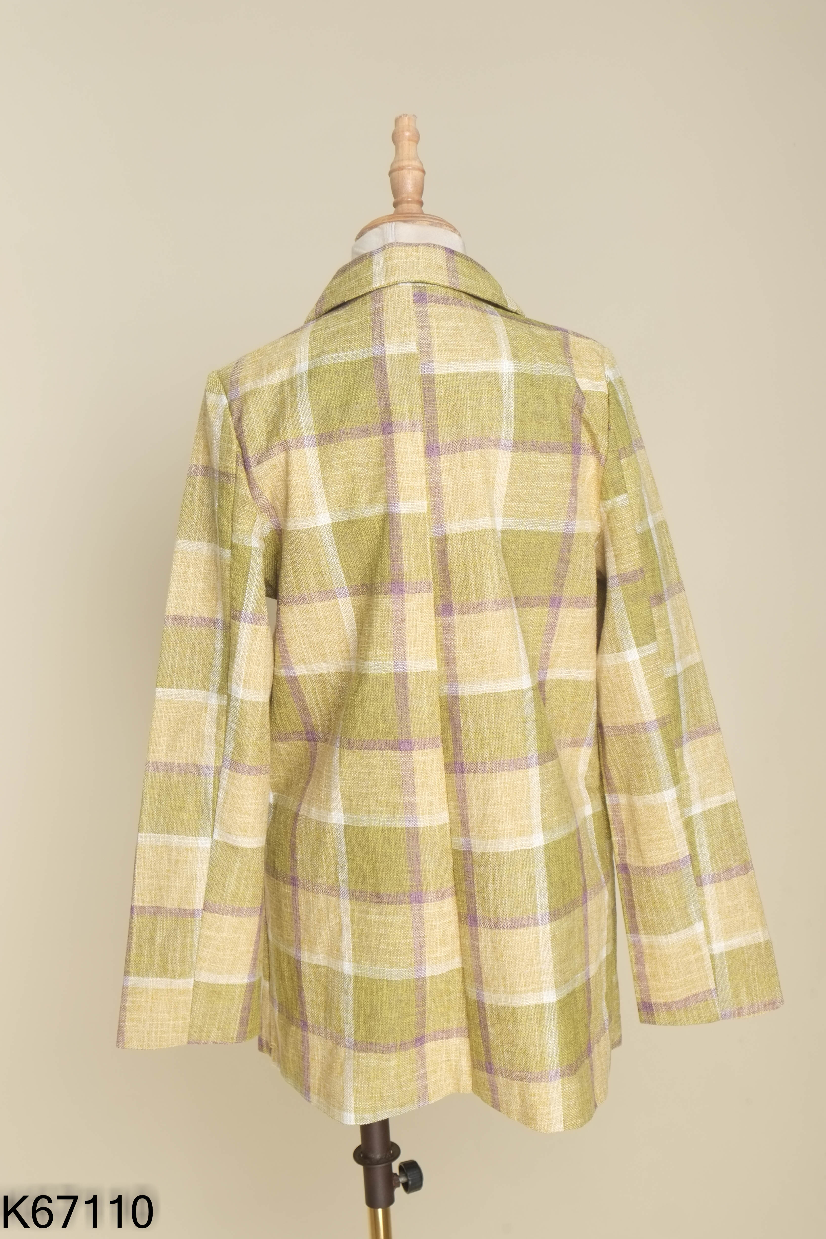 Áo blazer xanh caro