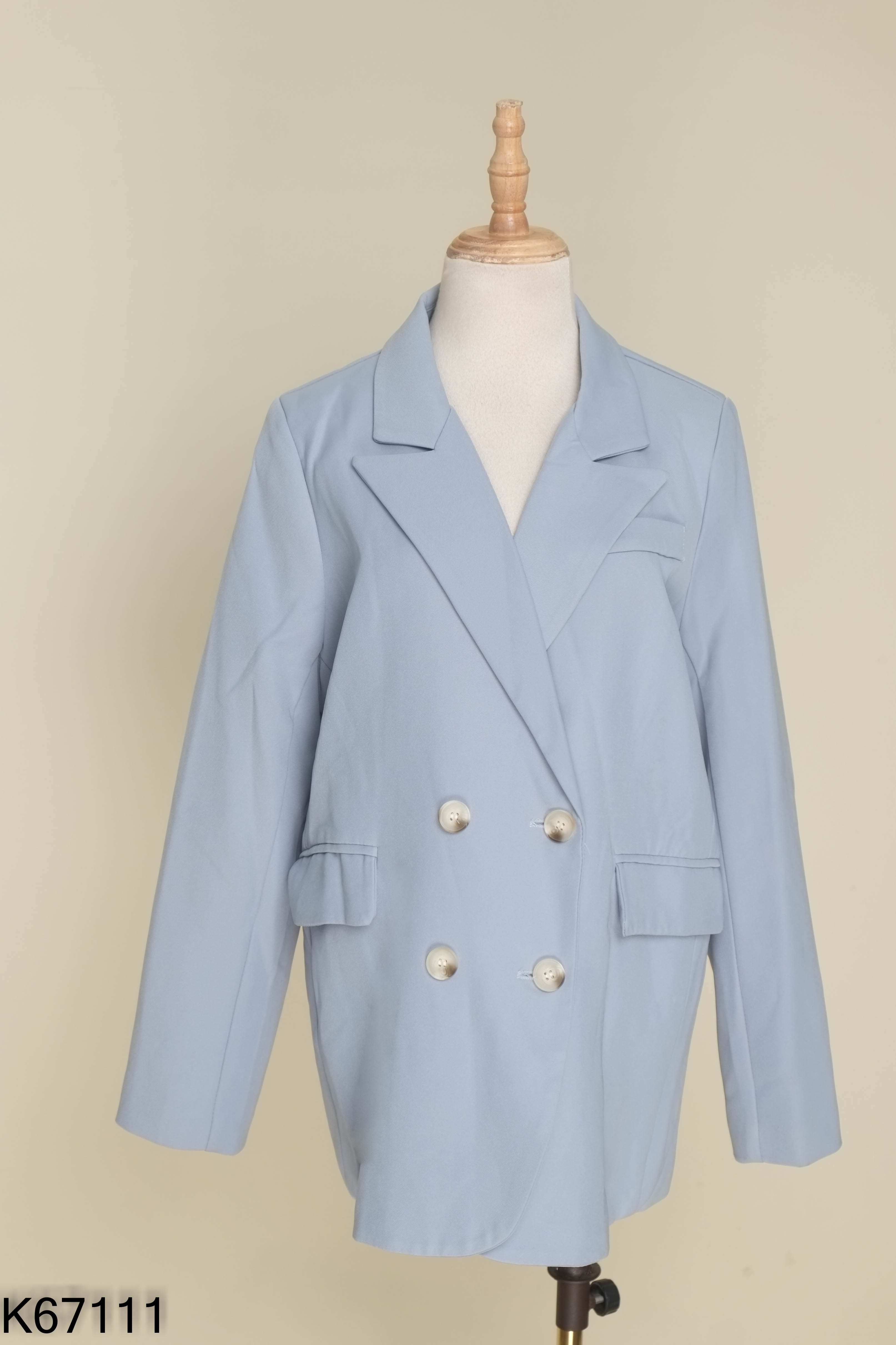 Áo blazer xanh 4 cúc