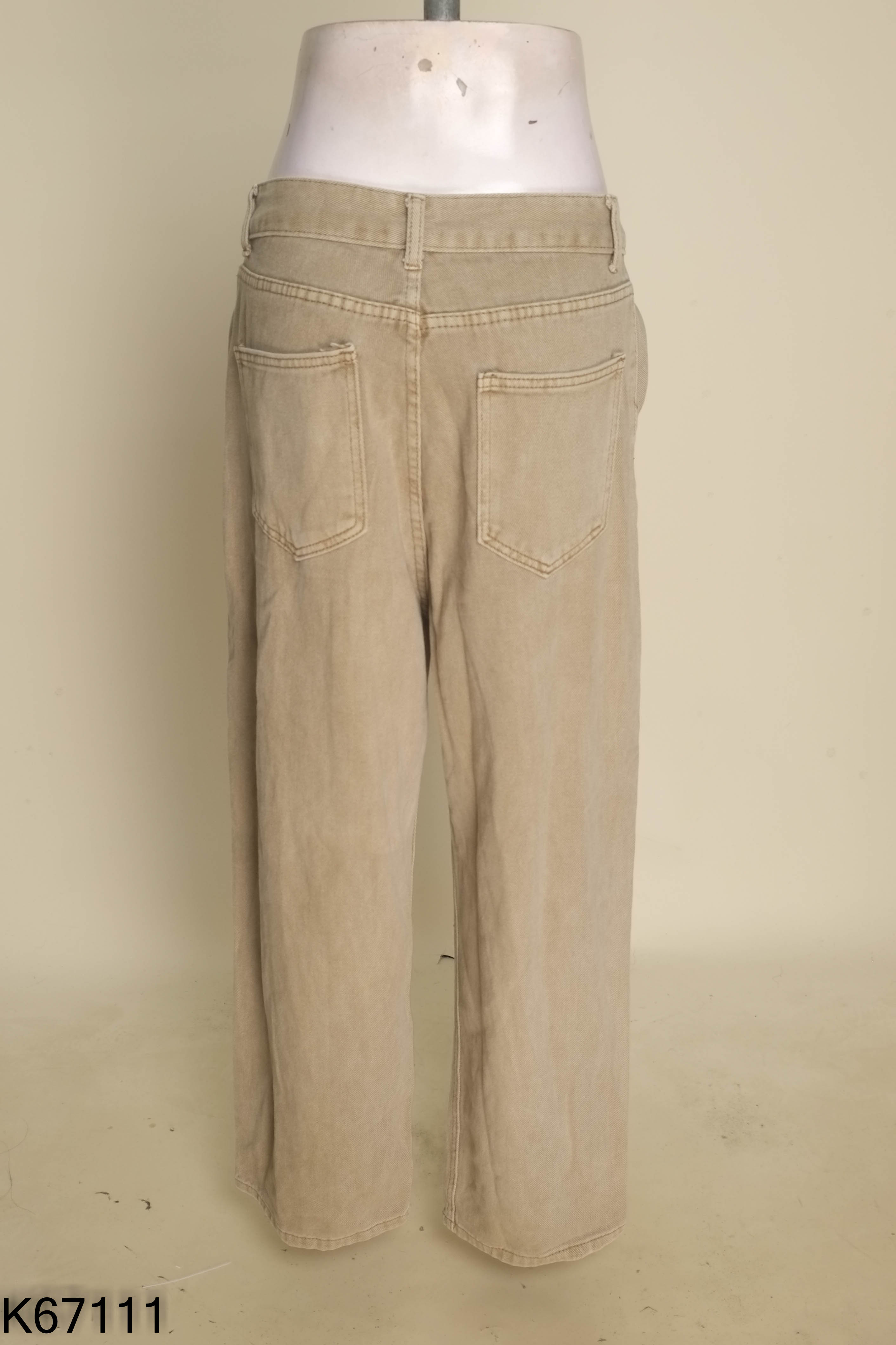 Quần jeans suông xanh bạc