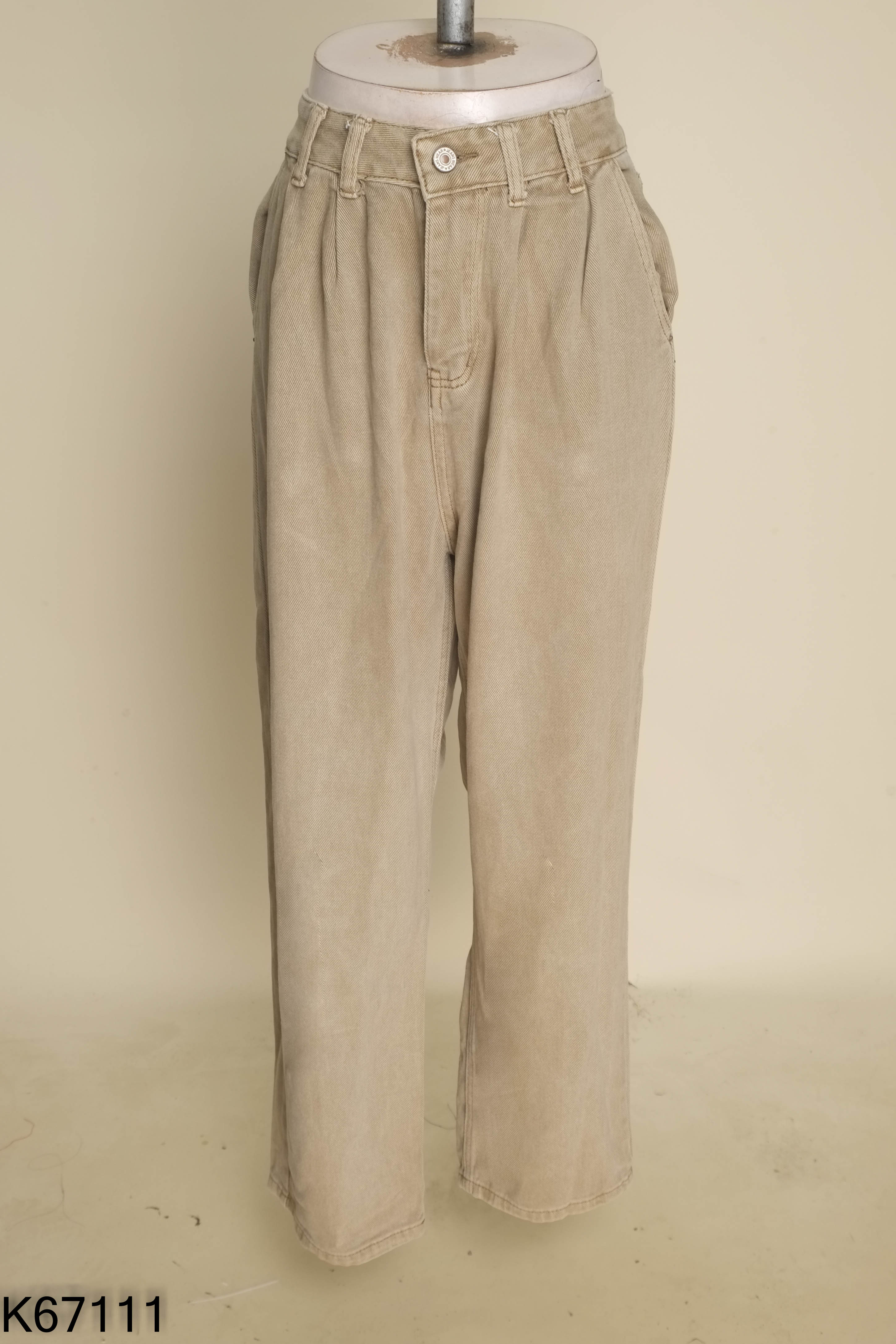 Quần jeans suông xanh bạc