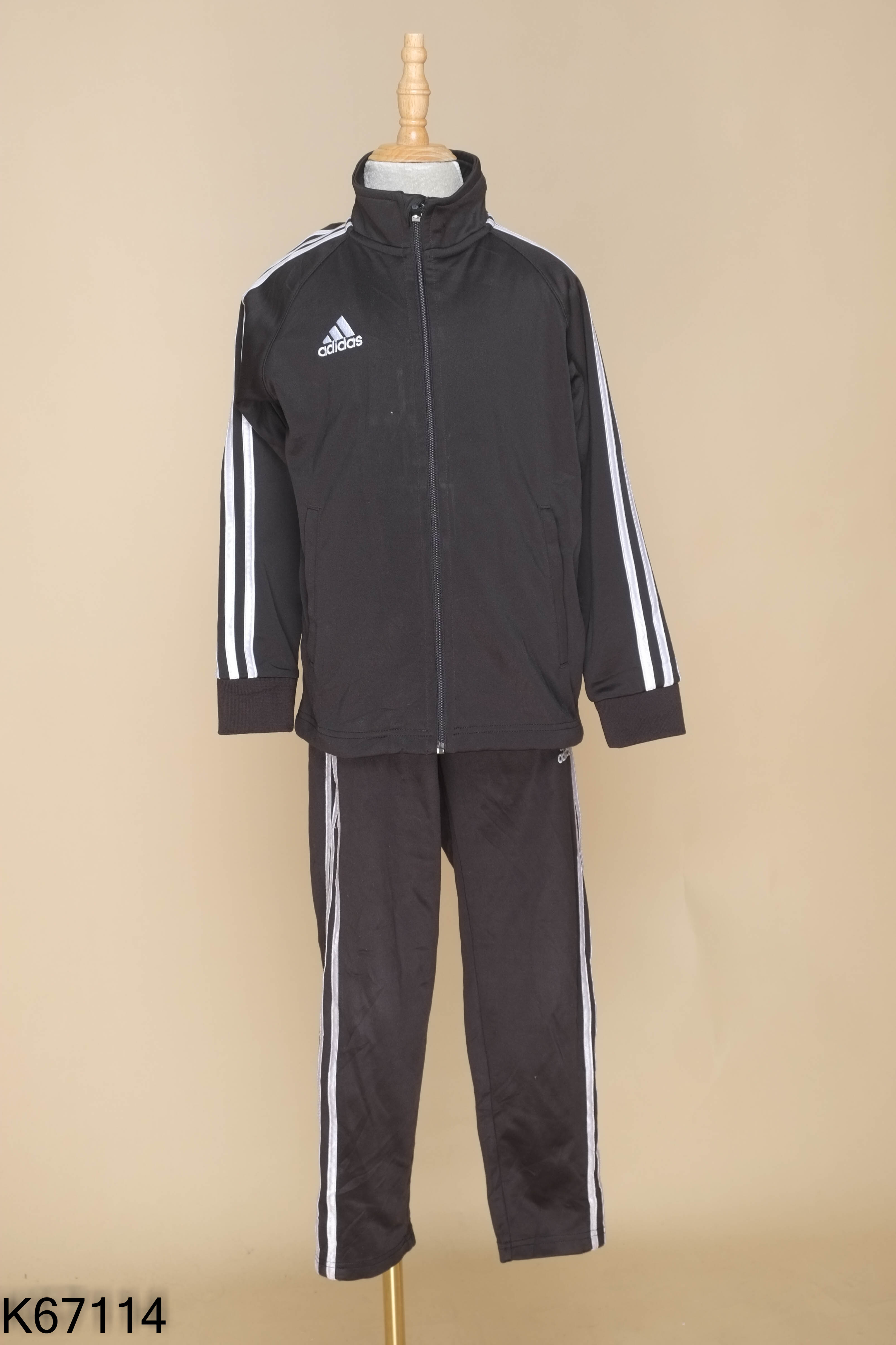 Set ADIDAS đen sọc trắng kid