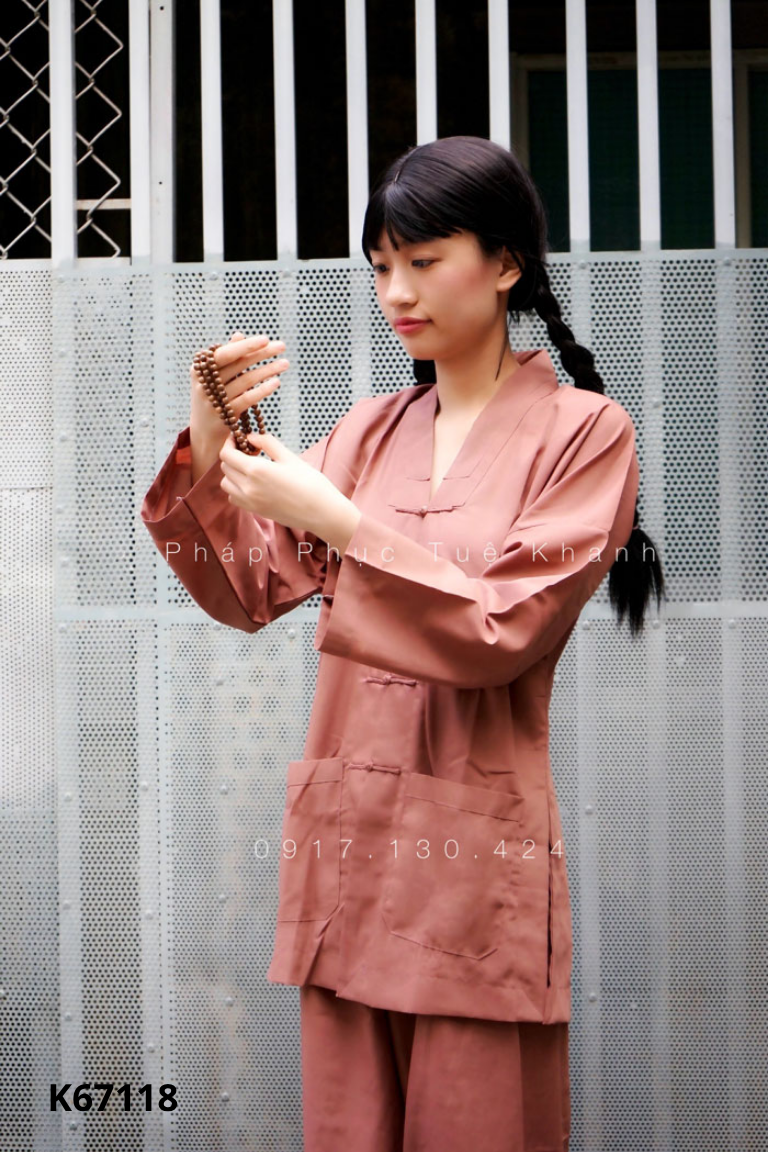 Set pháp phục nâu+quần TUÊ LIÊN