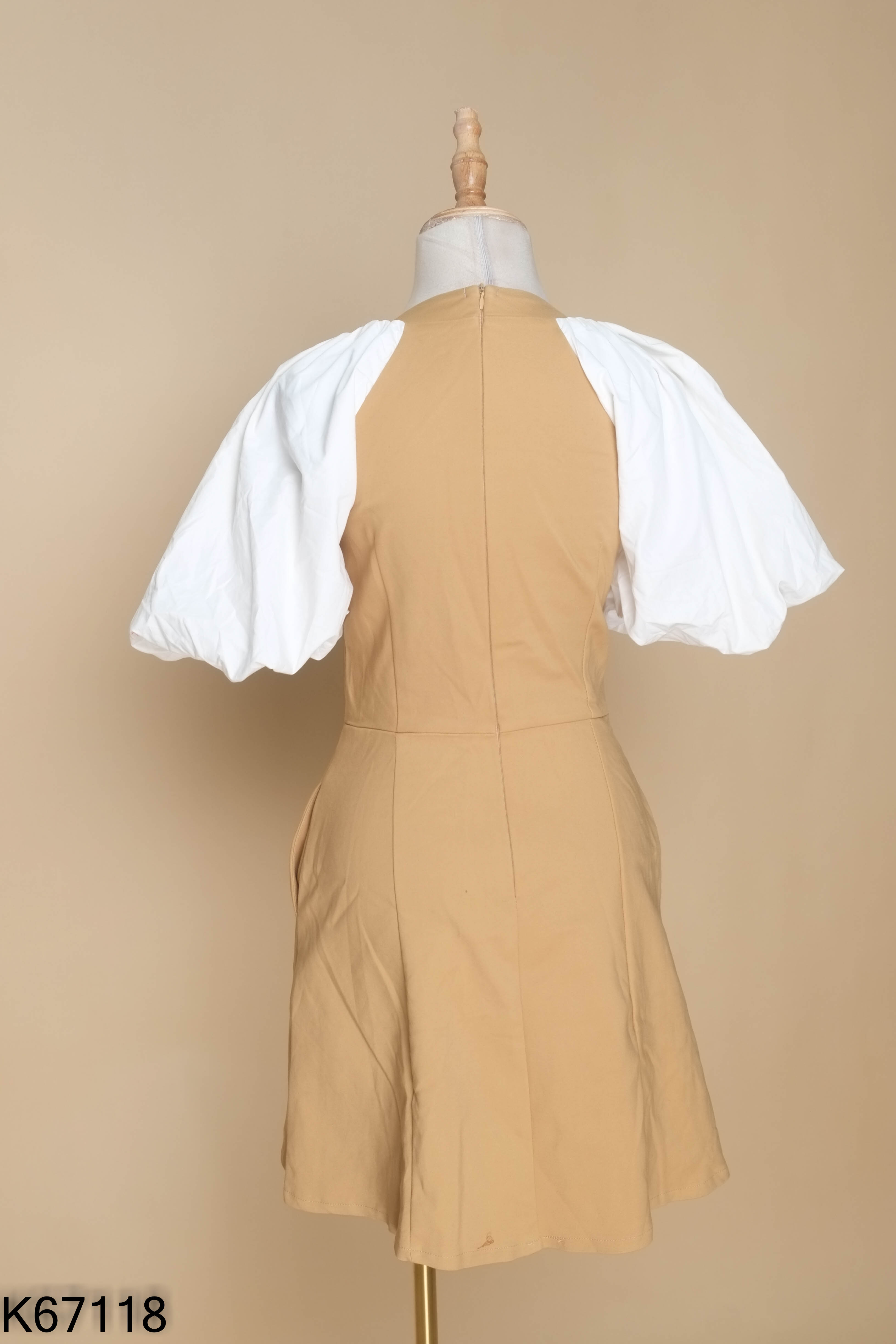 Váy nâu tay bồng HANHAN