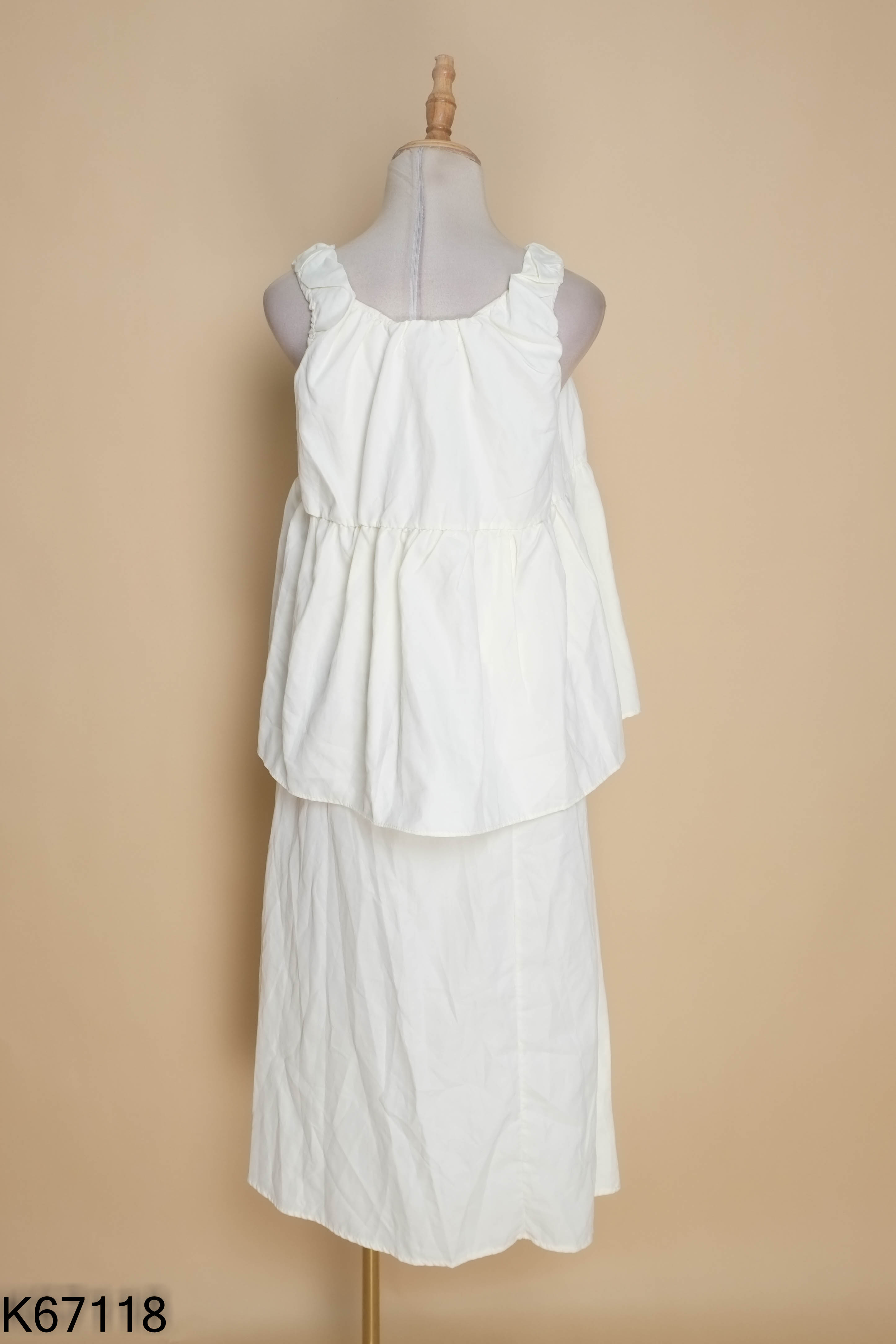 Set Áo babydoll be sát nách + Chân váy dài