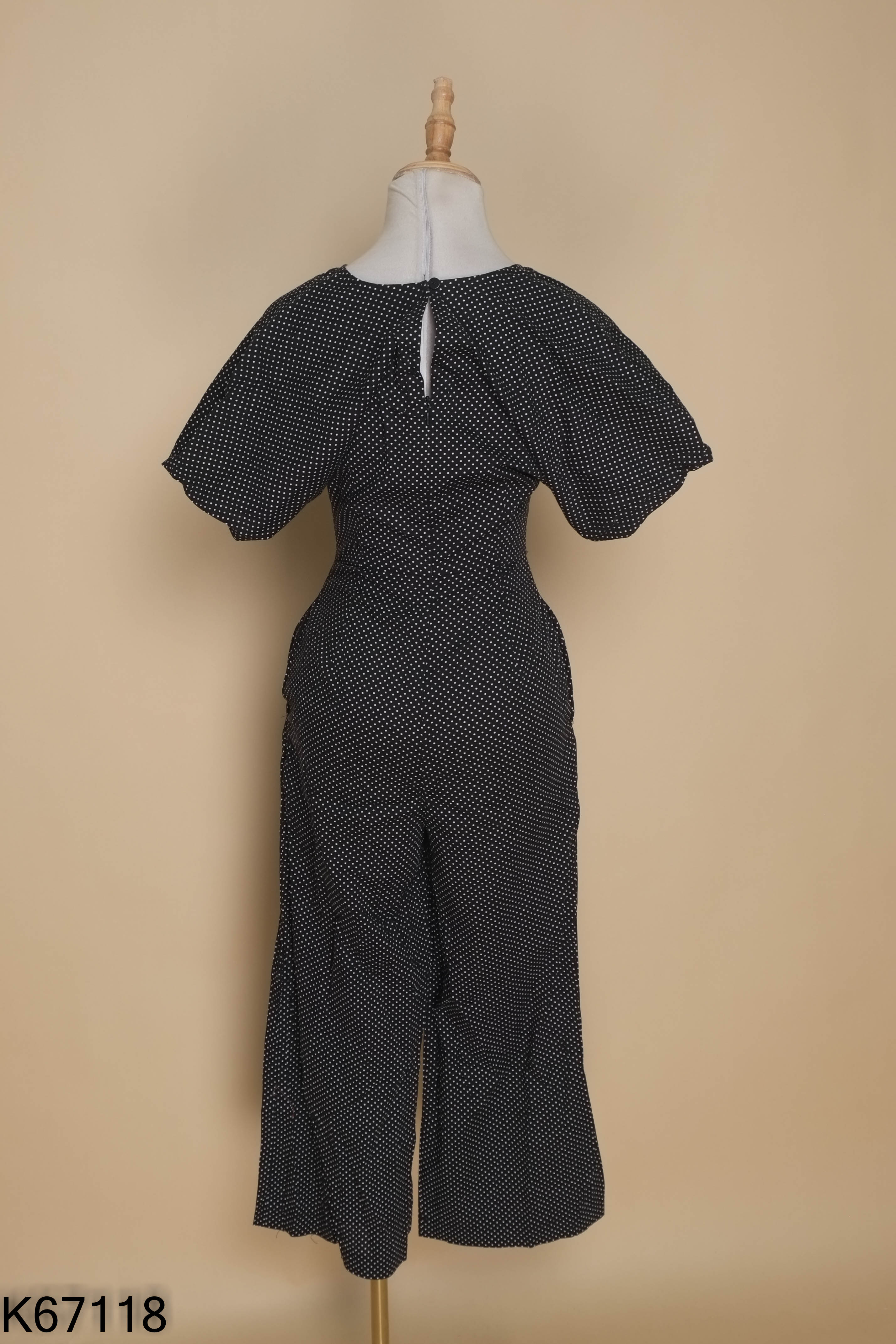 Jumpsuit đen chấm bi ME BY SANDY phối ngực