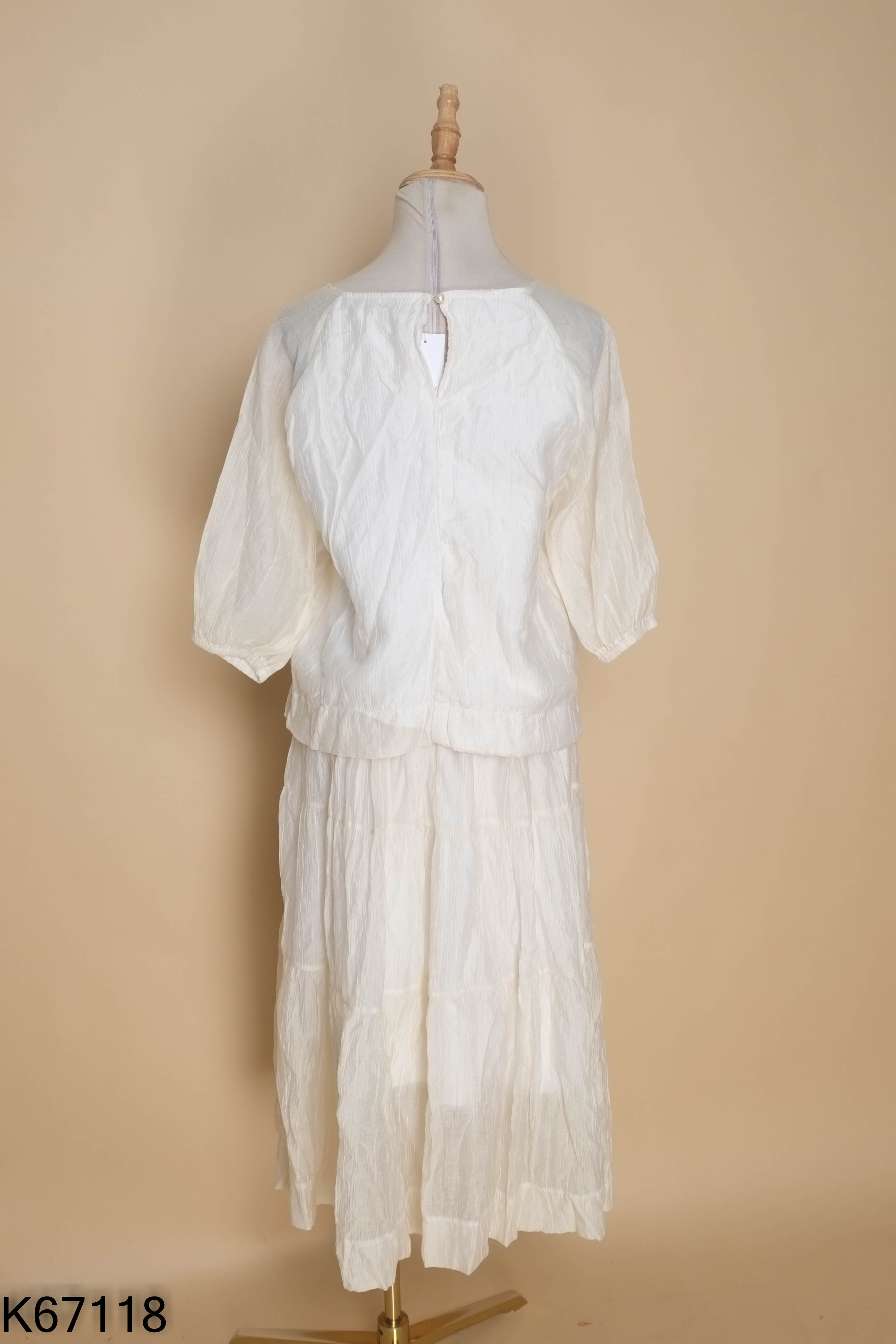 SET áo kem babydoll + chân váy dài