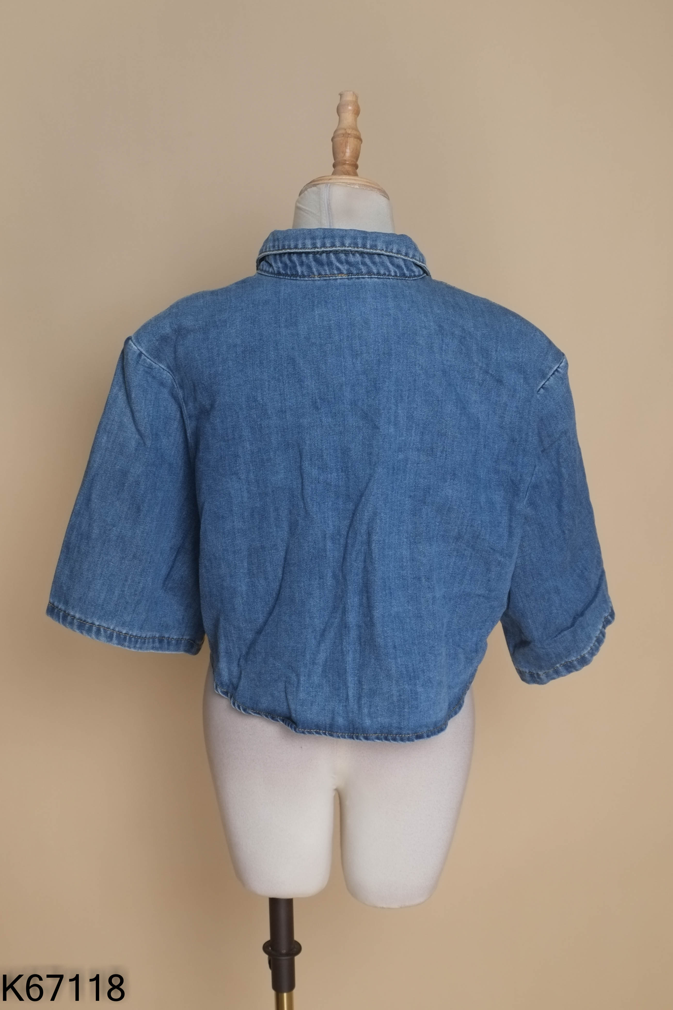 Áo khoác jeans xanh NANA CHIC ngắn