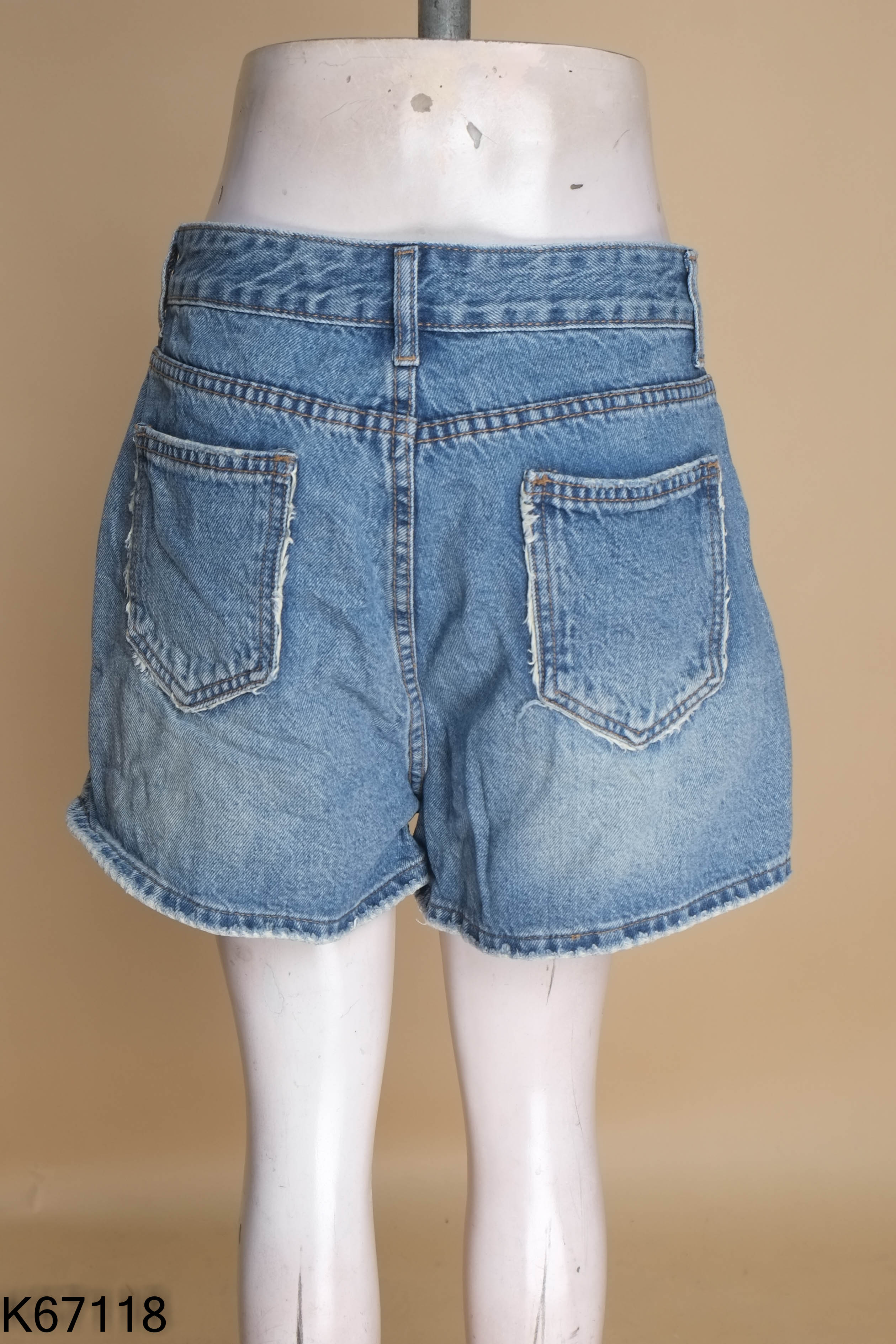 Quần shorts jeans xanh