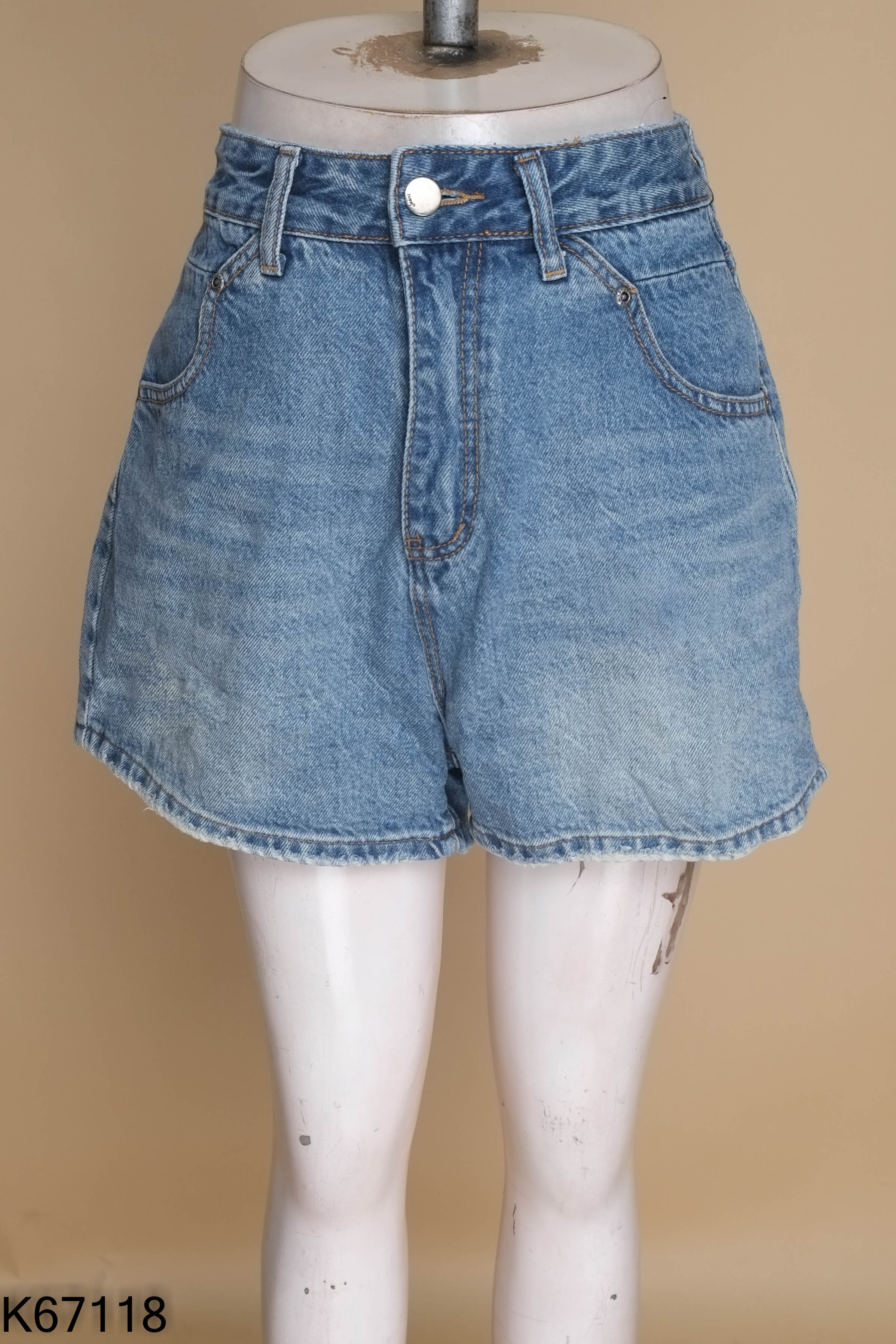 Quần shorts jeans xanh