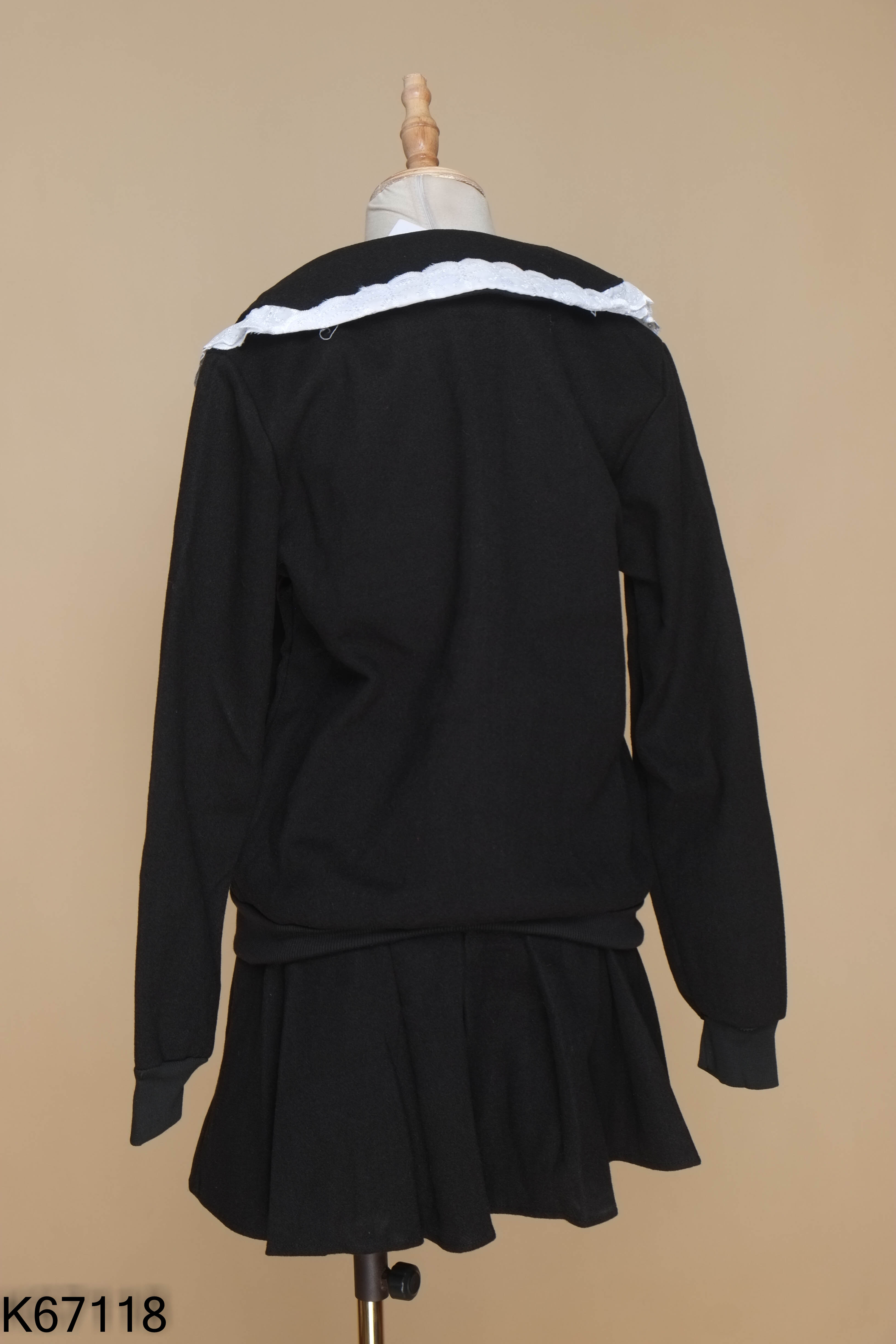 NEWTAG ZARA set dạ đen+váy
