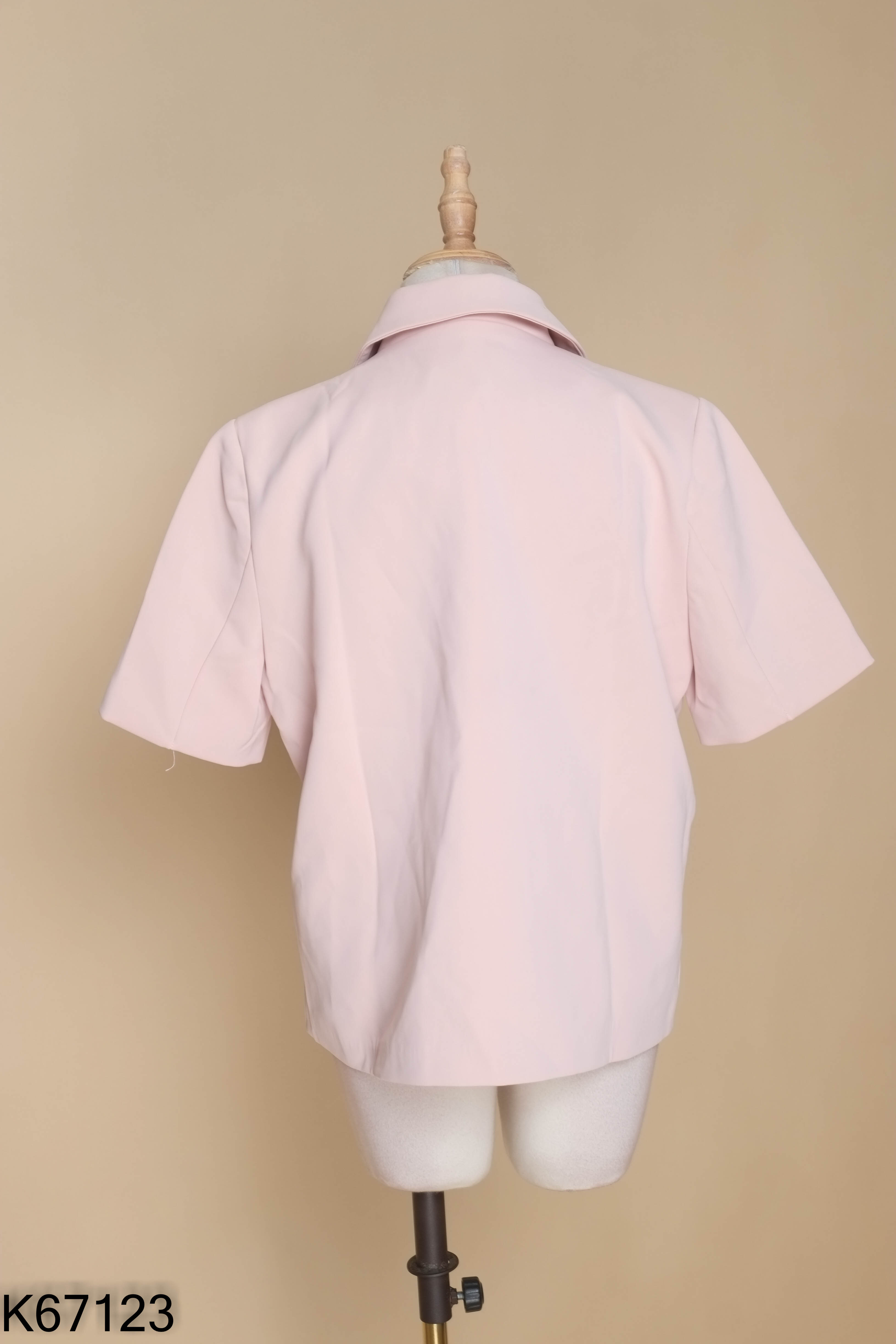 NEWTAG Áo khoác blazers hồng túi chéo
