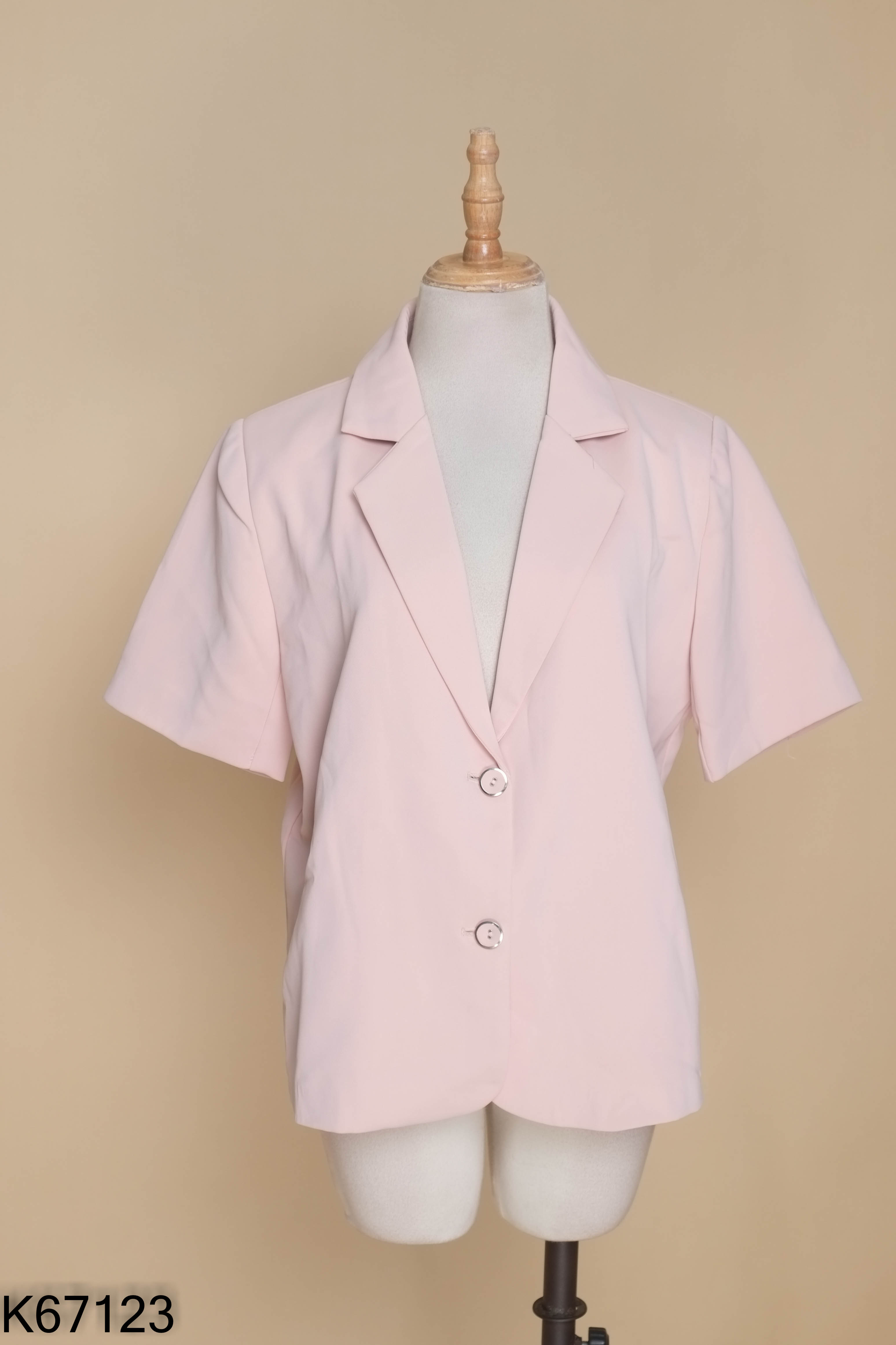 NEWTAG Áo khoác blazers hồng túi chéo