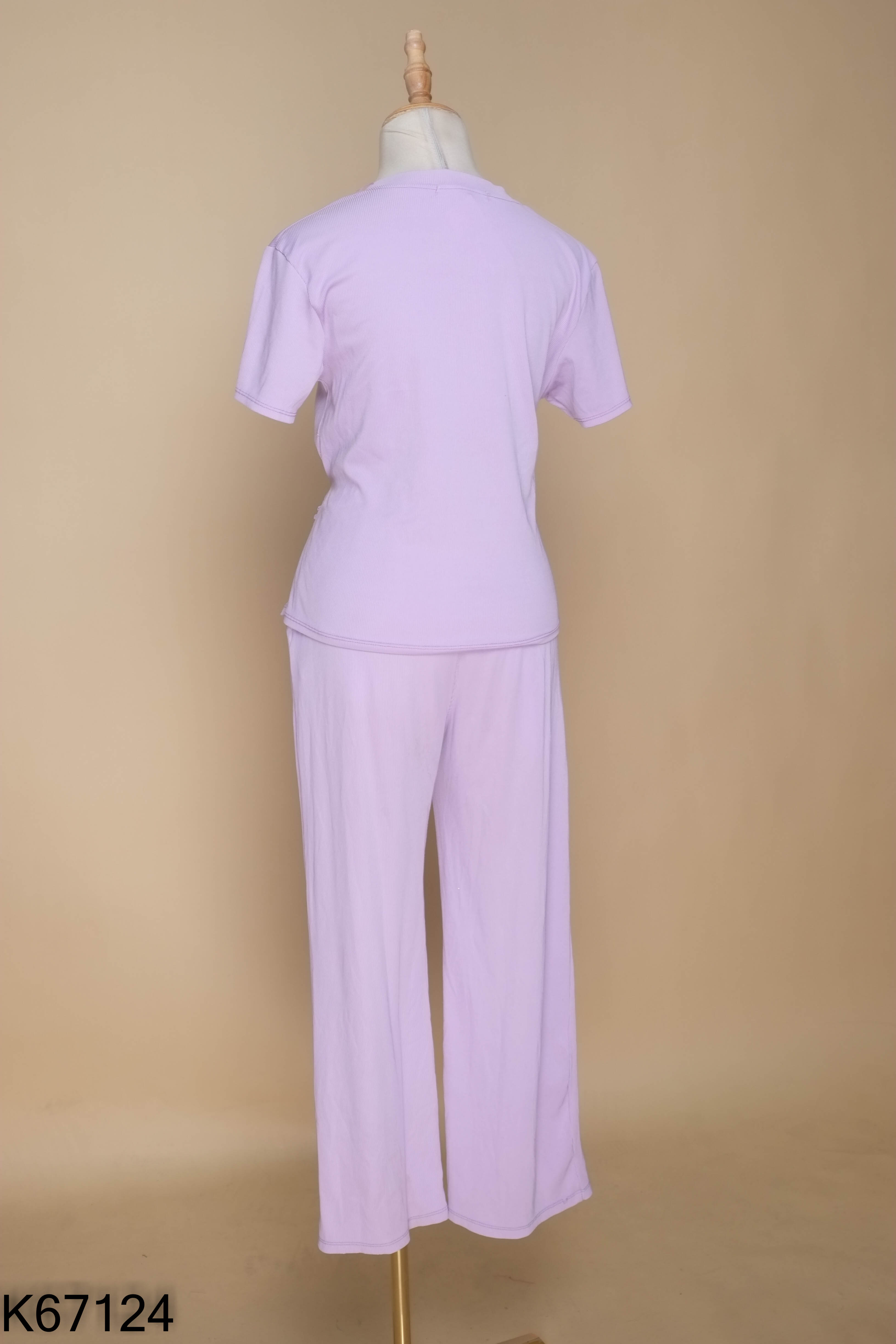 Set Áo tím dúm eo + quần dài