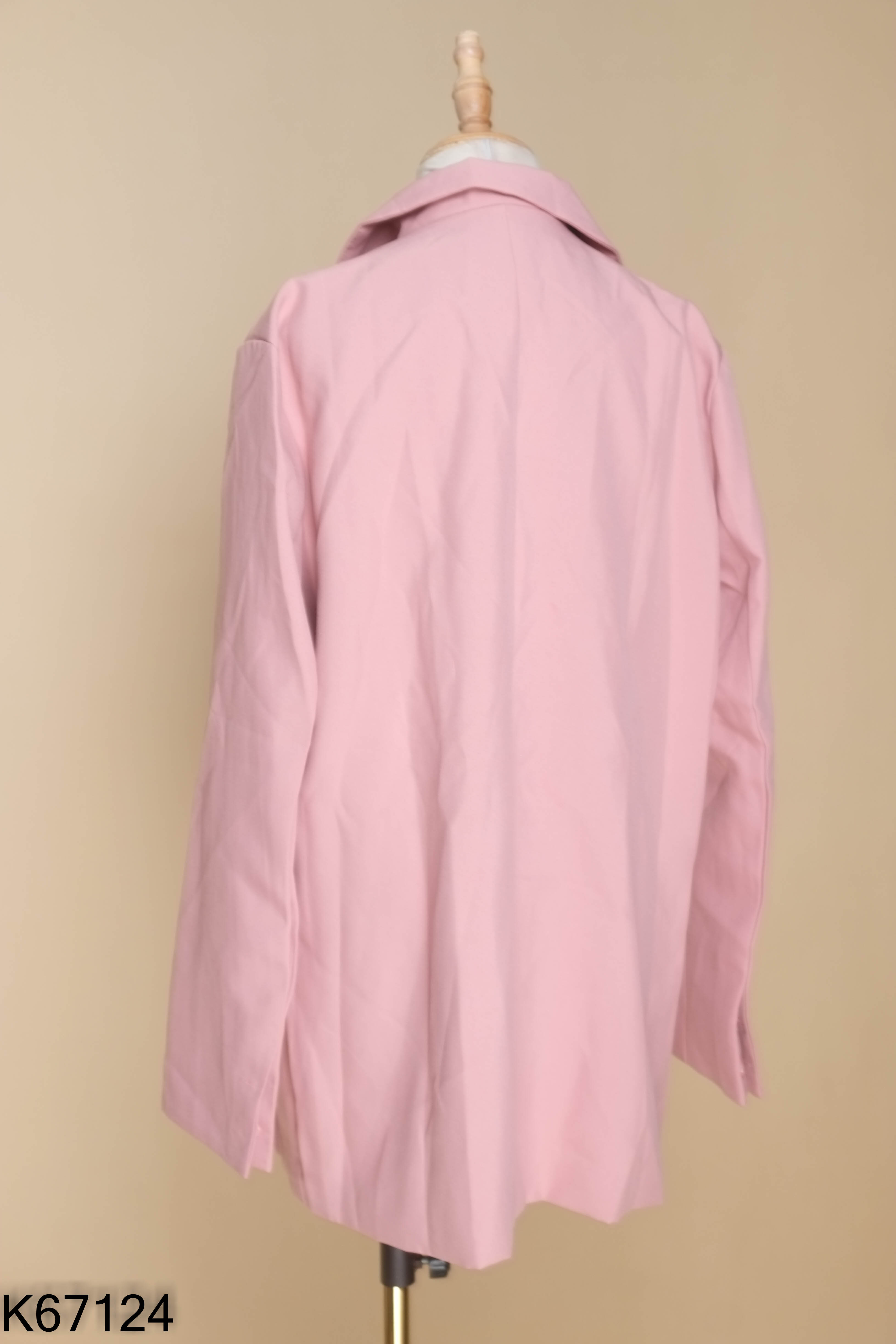 NEWTAG Áo blazer hồng trơn