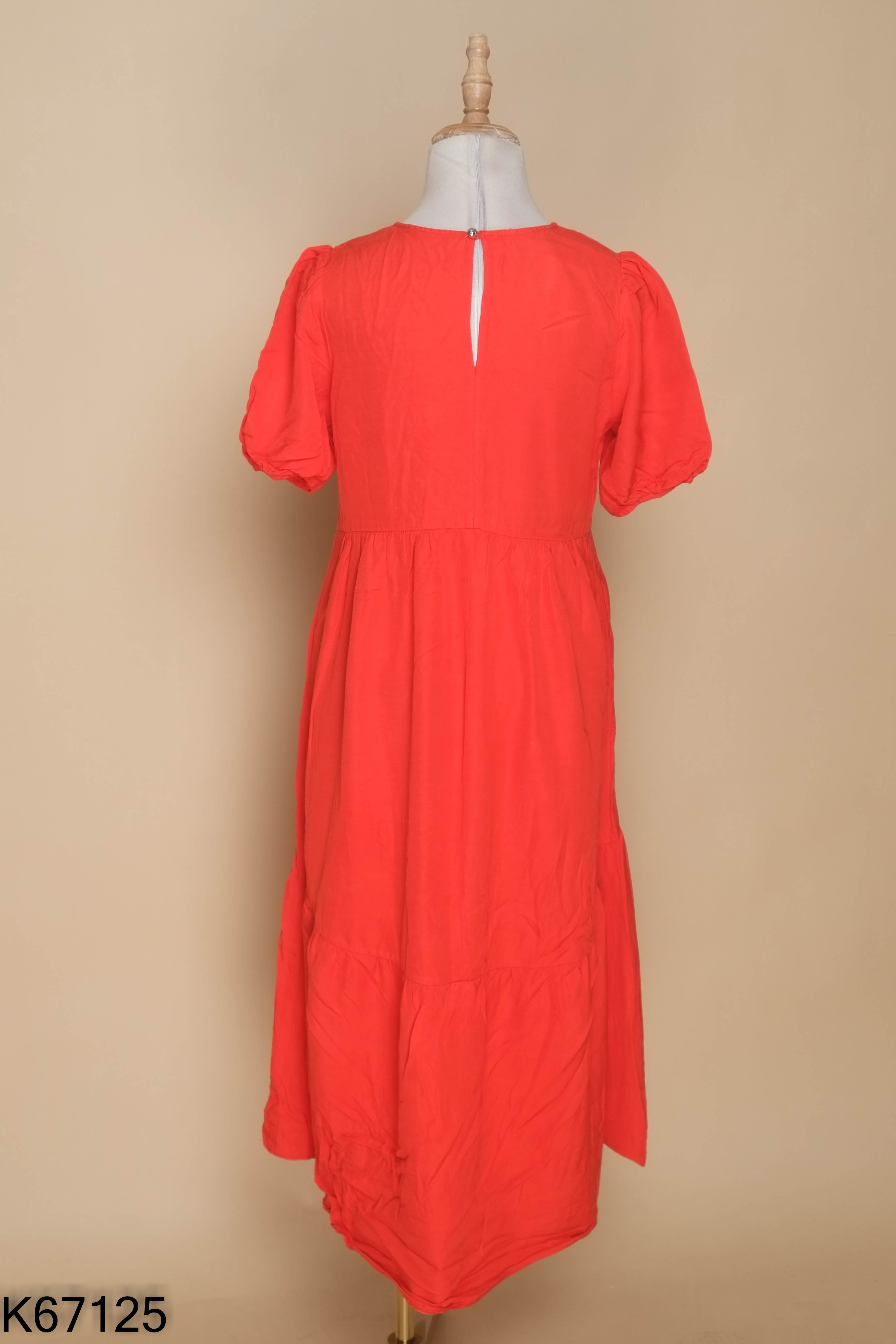 Váy đỏ trơn babydoll