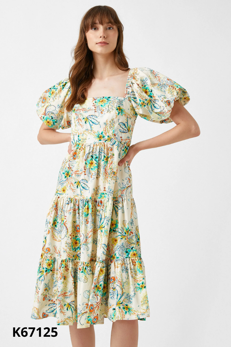Váy babydoll be họa tiết màu sắc