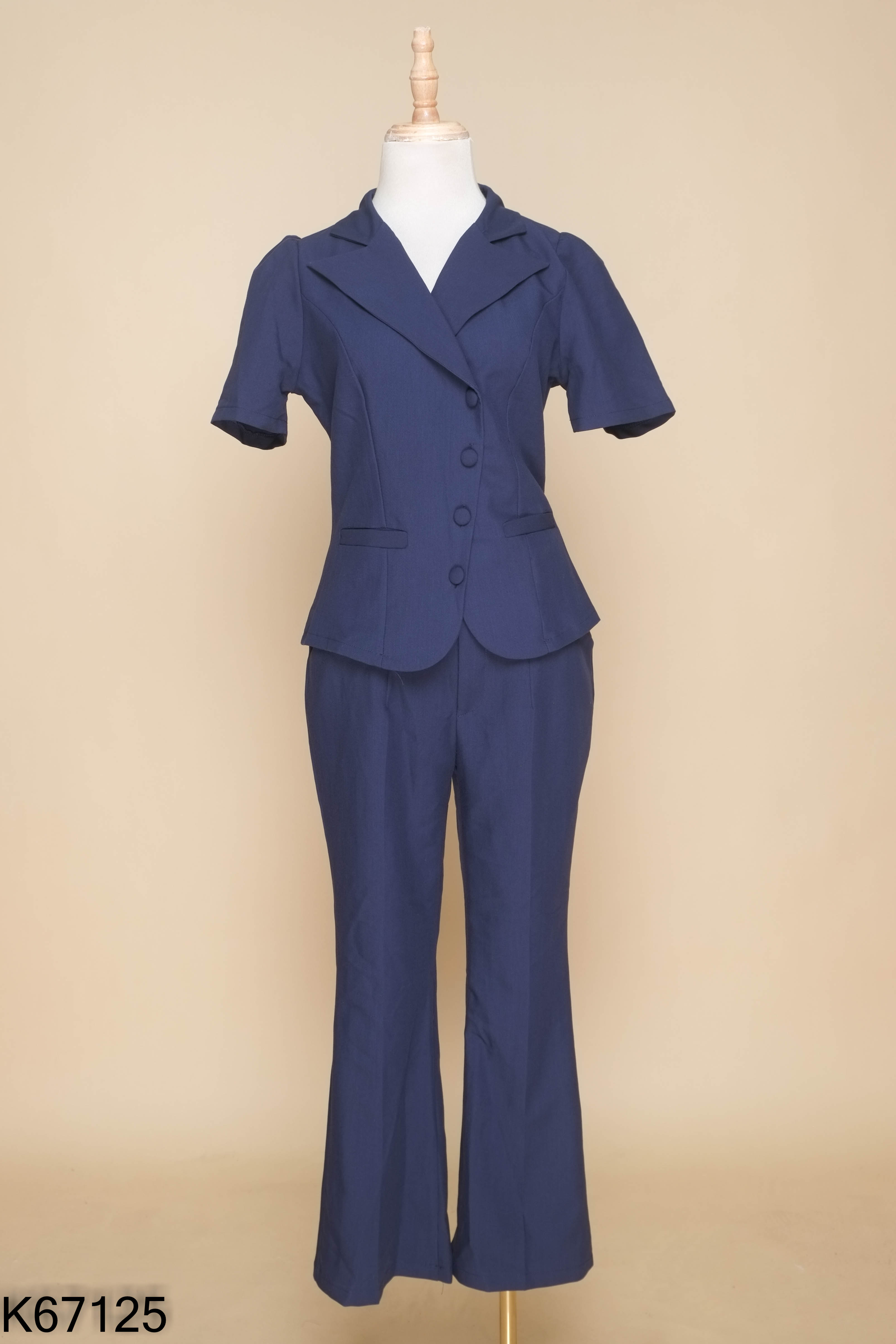 Set Áo vest xanh kiểu + Quần dài