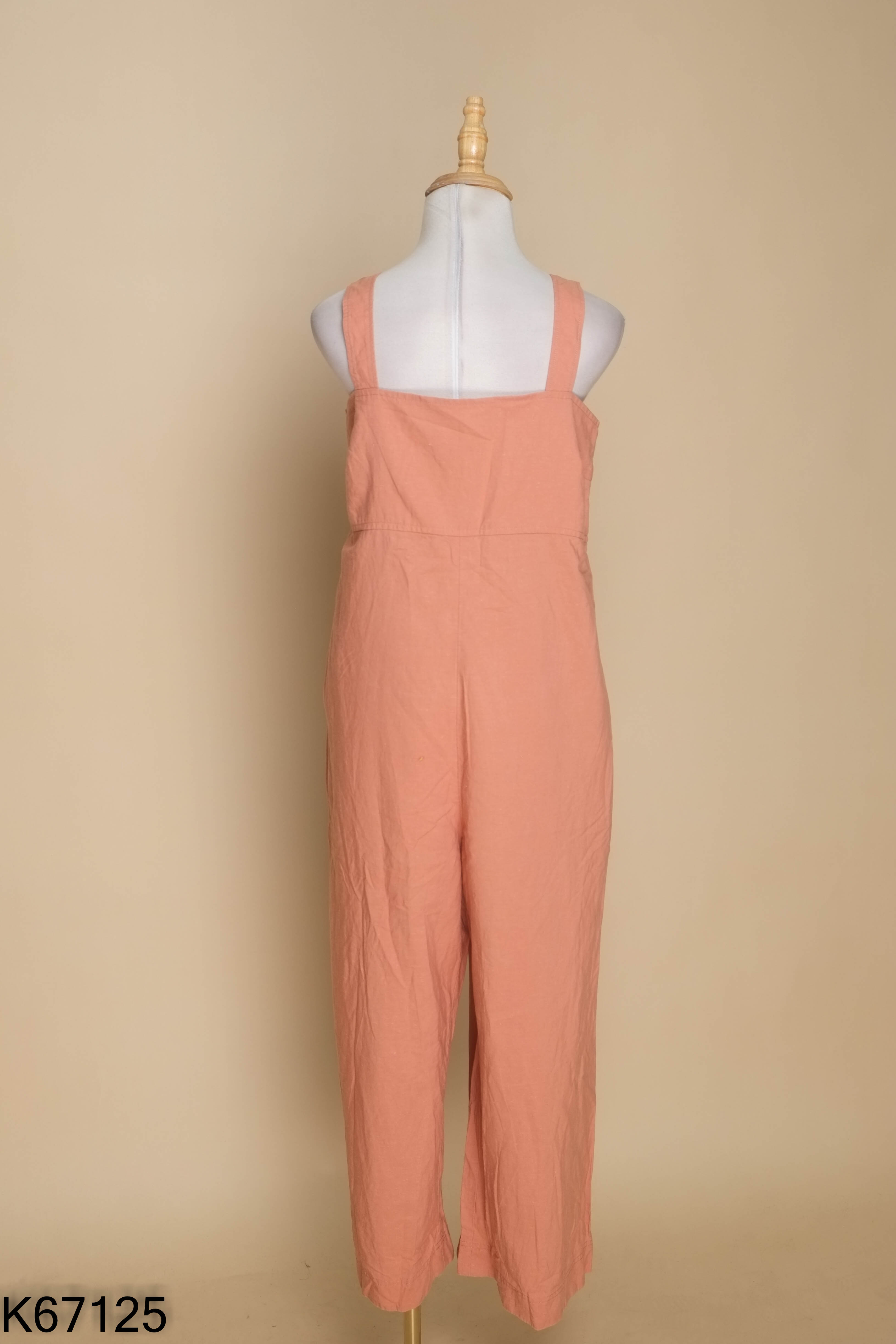 Jumpsuits UNIQLO linen cam nâu