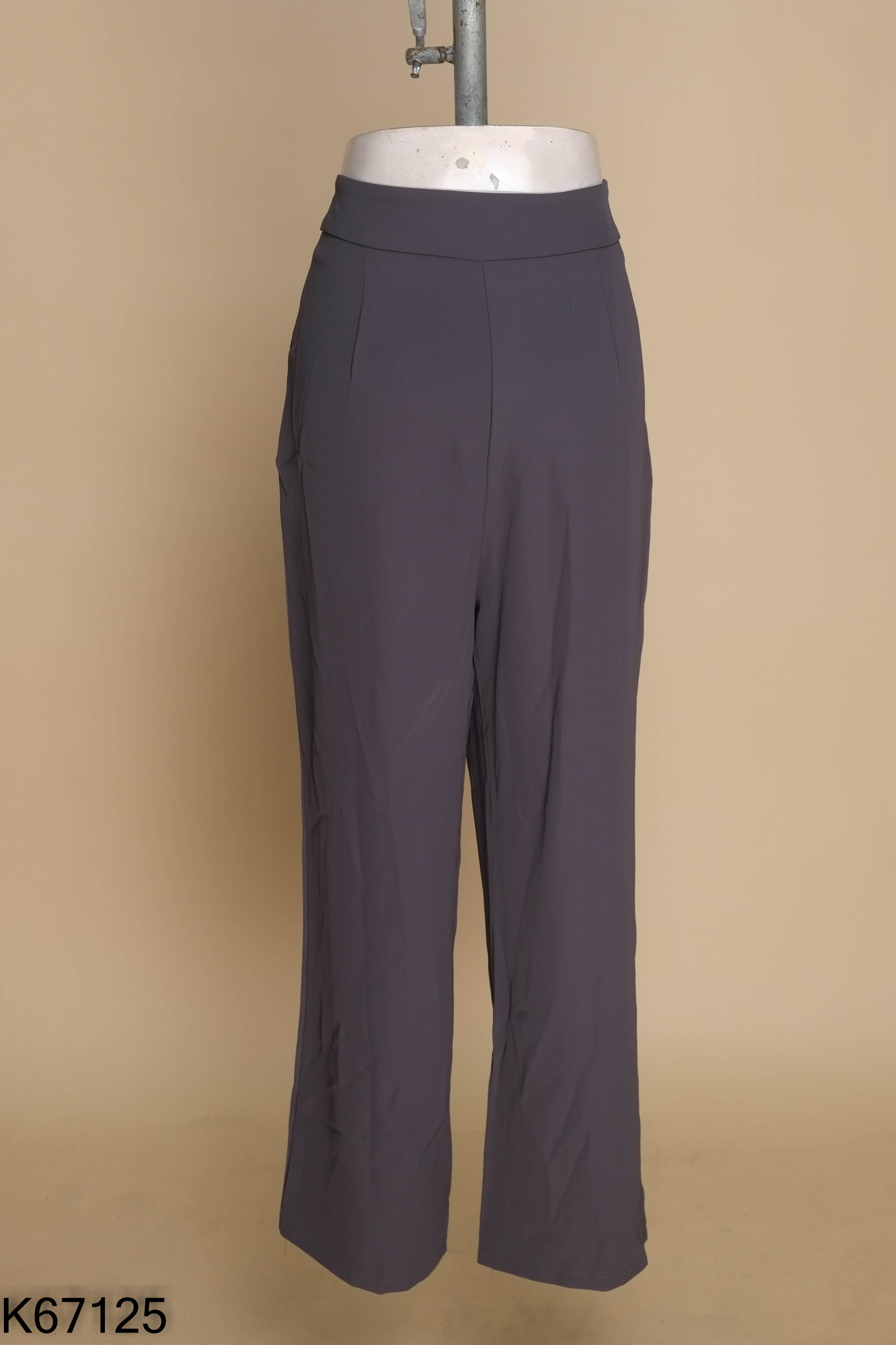 Quần culottes vải xám