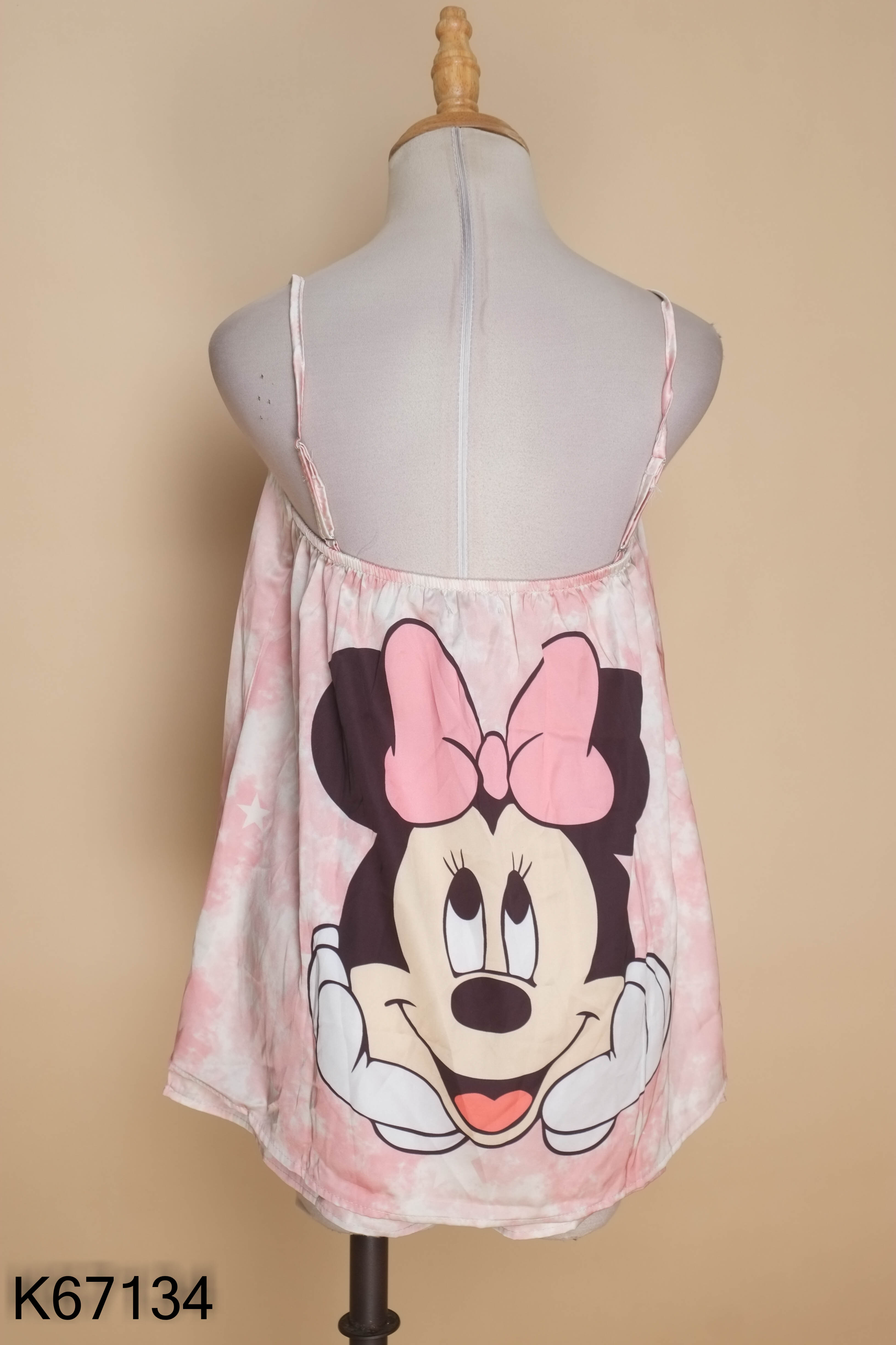 SET áo ngủ 2 dây hồng mickey+ quần