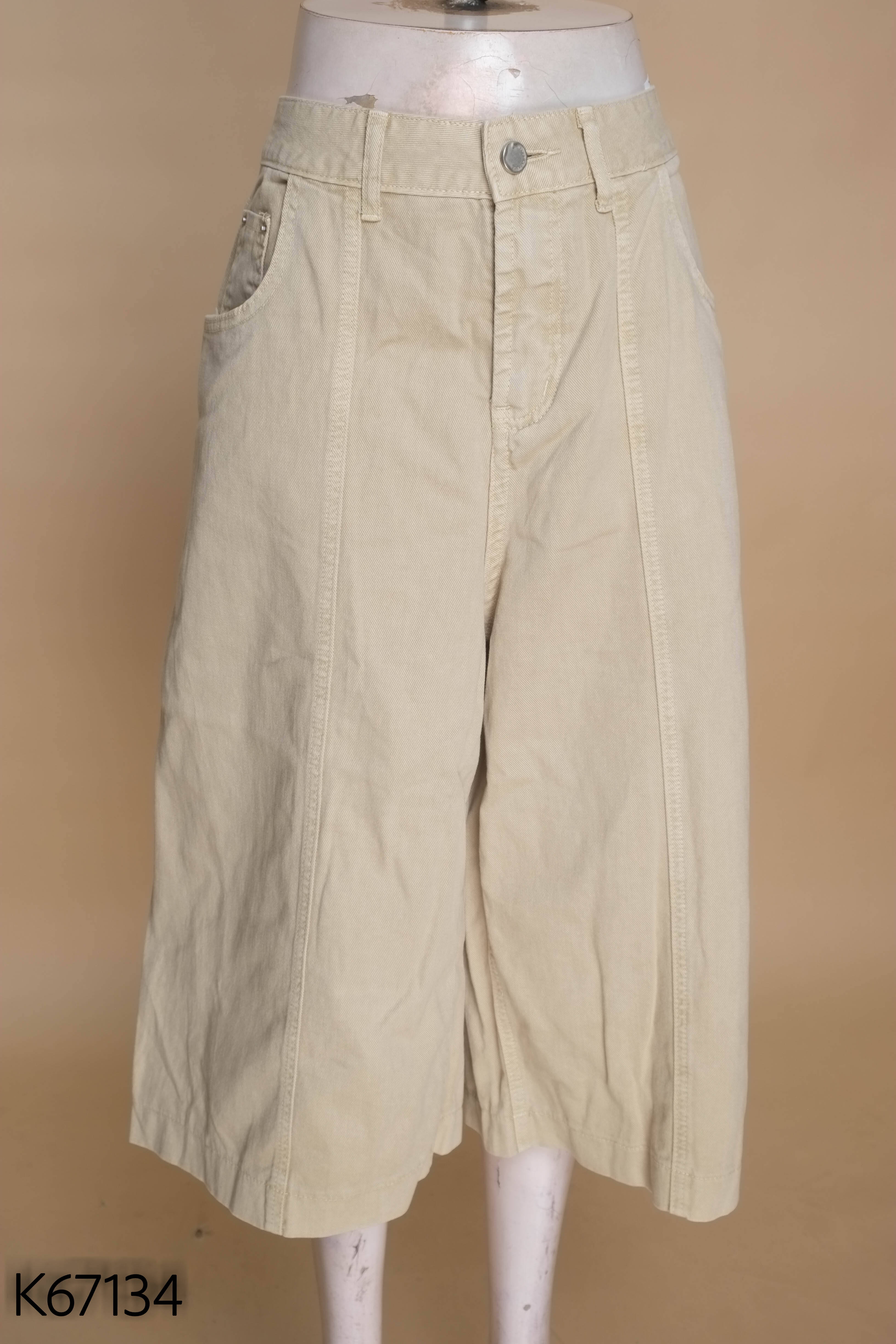NEWTAG Quần jeans be dáng lửng