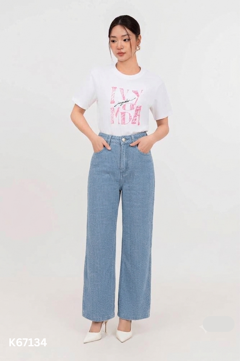 Quần IVY xanh họa tiết
