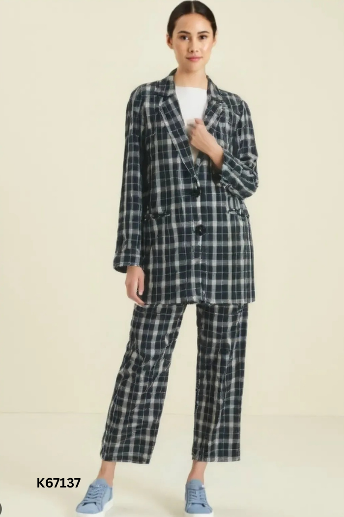 Set đồ vest 20AGAIN xanh caro