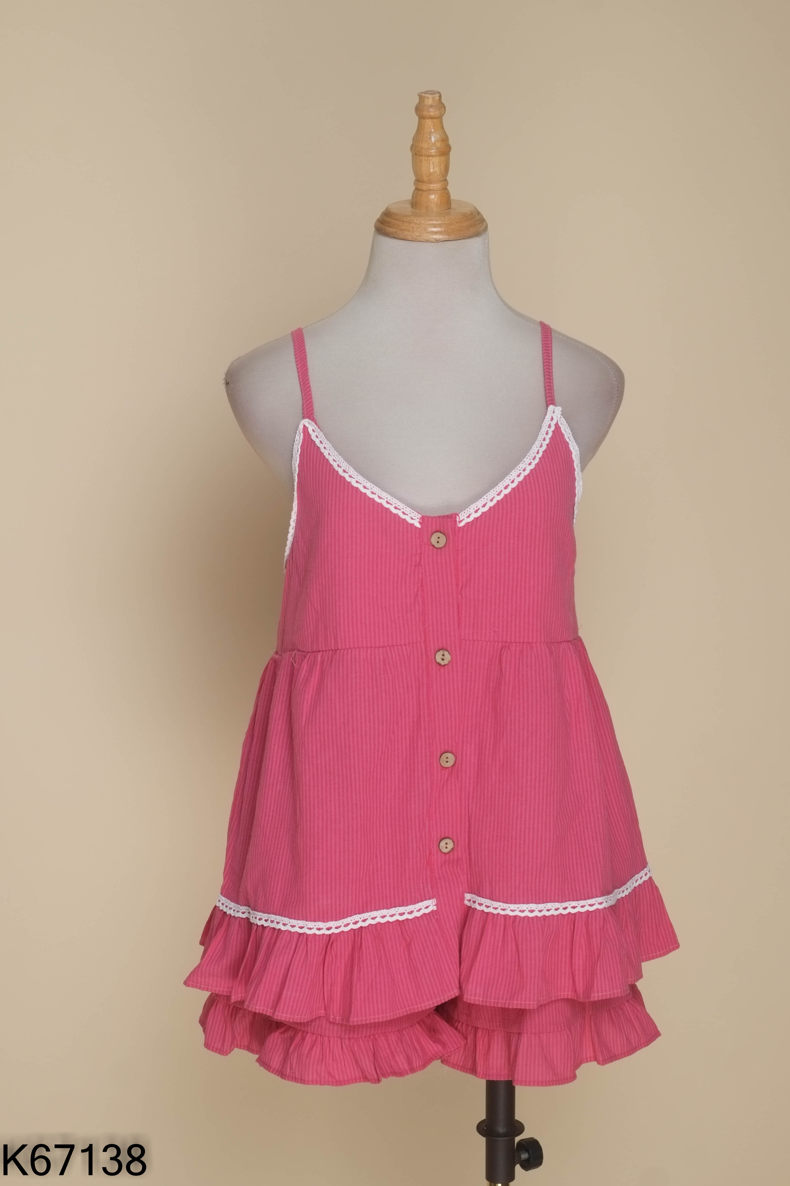 SET Áo hai dây + quần short hồng