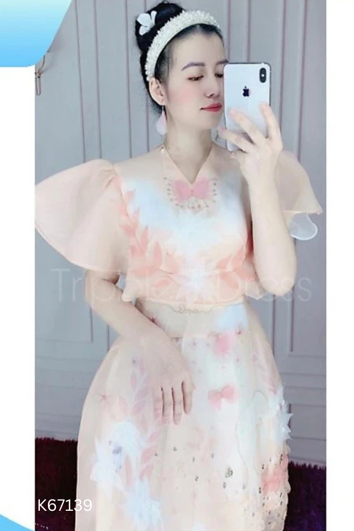 váy be hoạ tiết cánh tiên