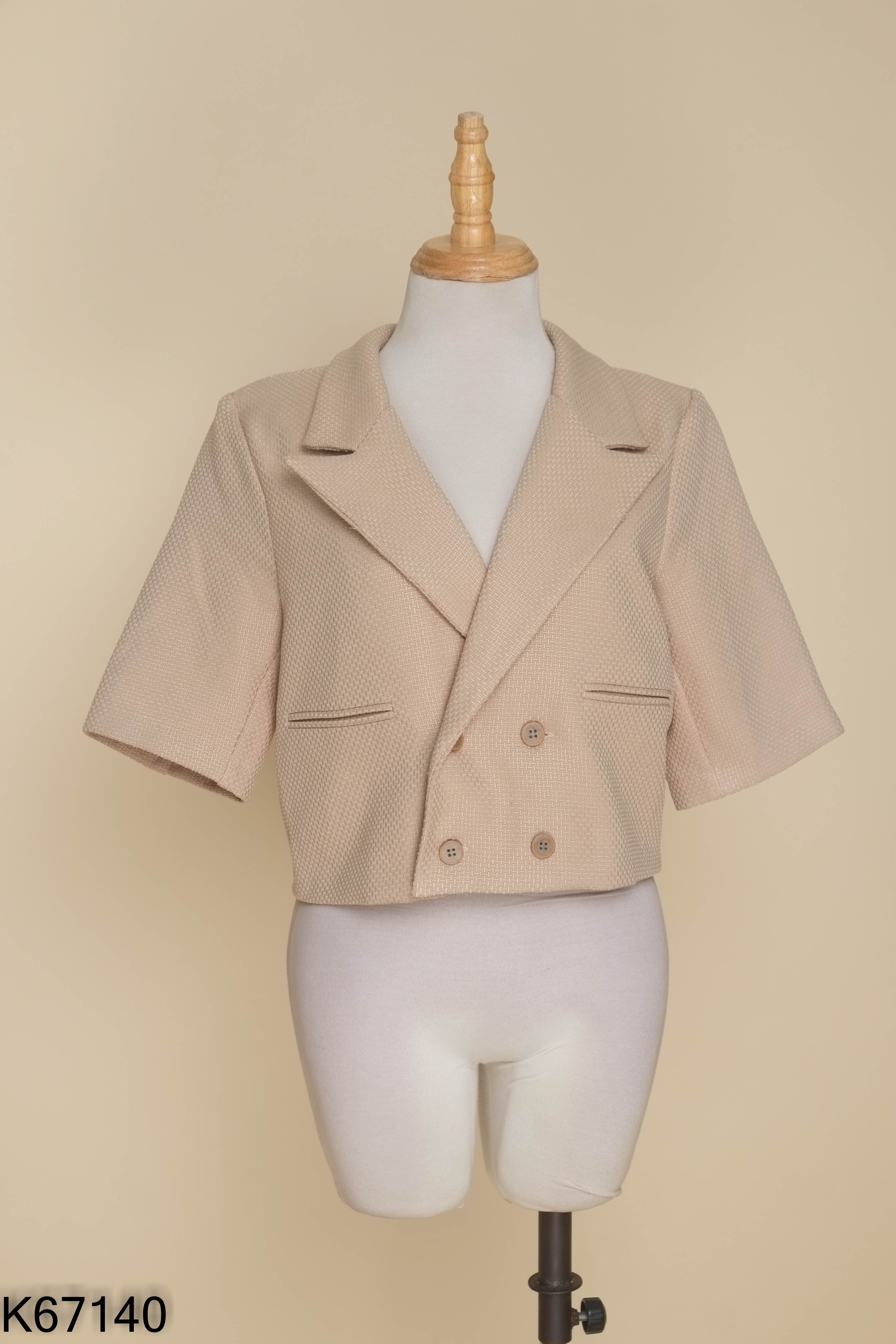 Áo khoác dạ tweed vàng