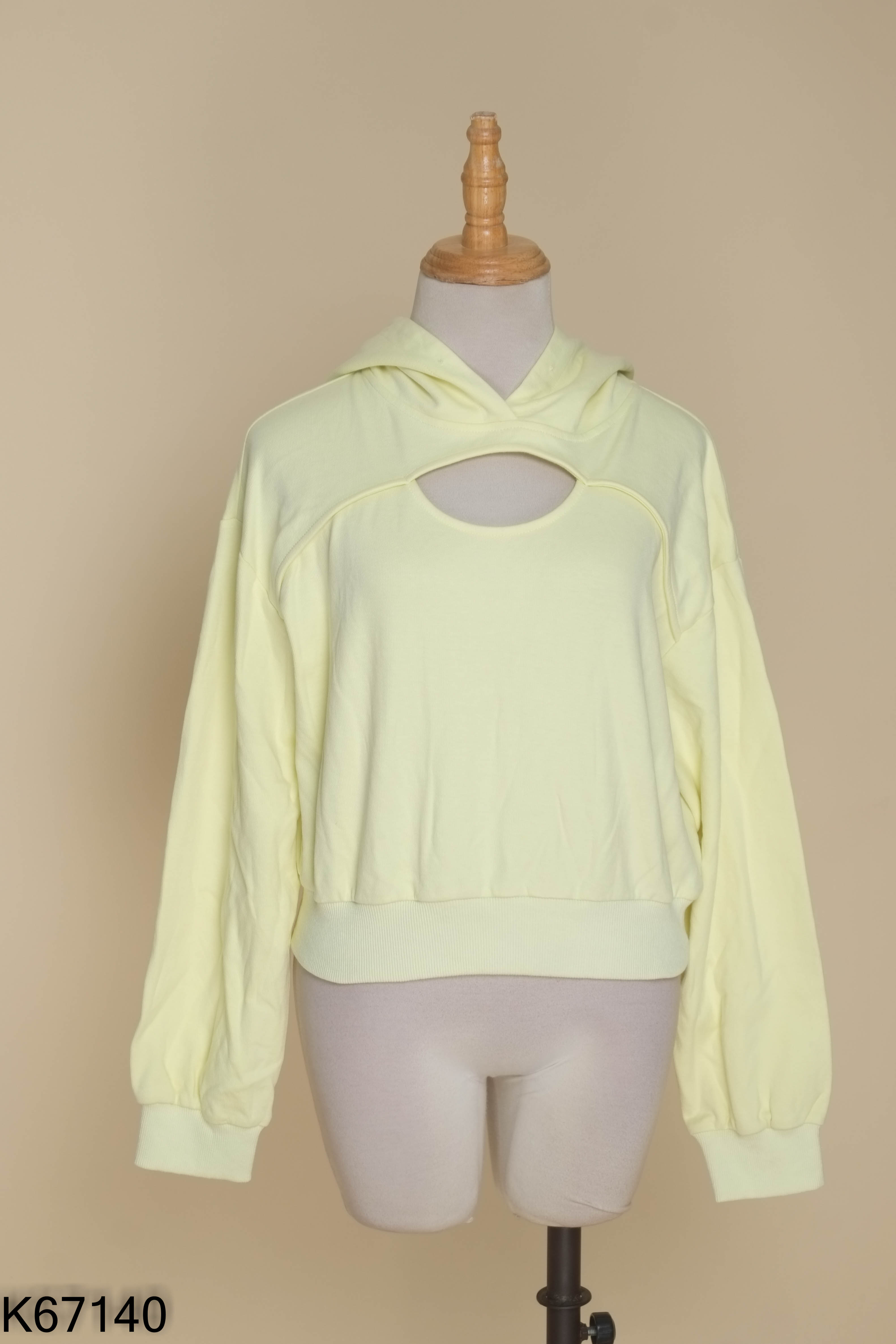 Áo hoodie vàng chanh mũ liền