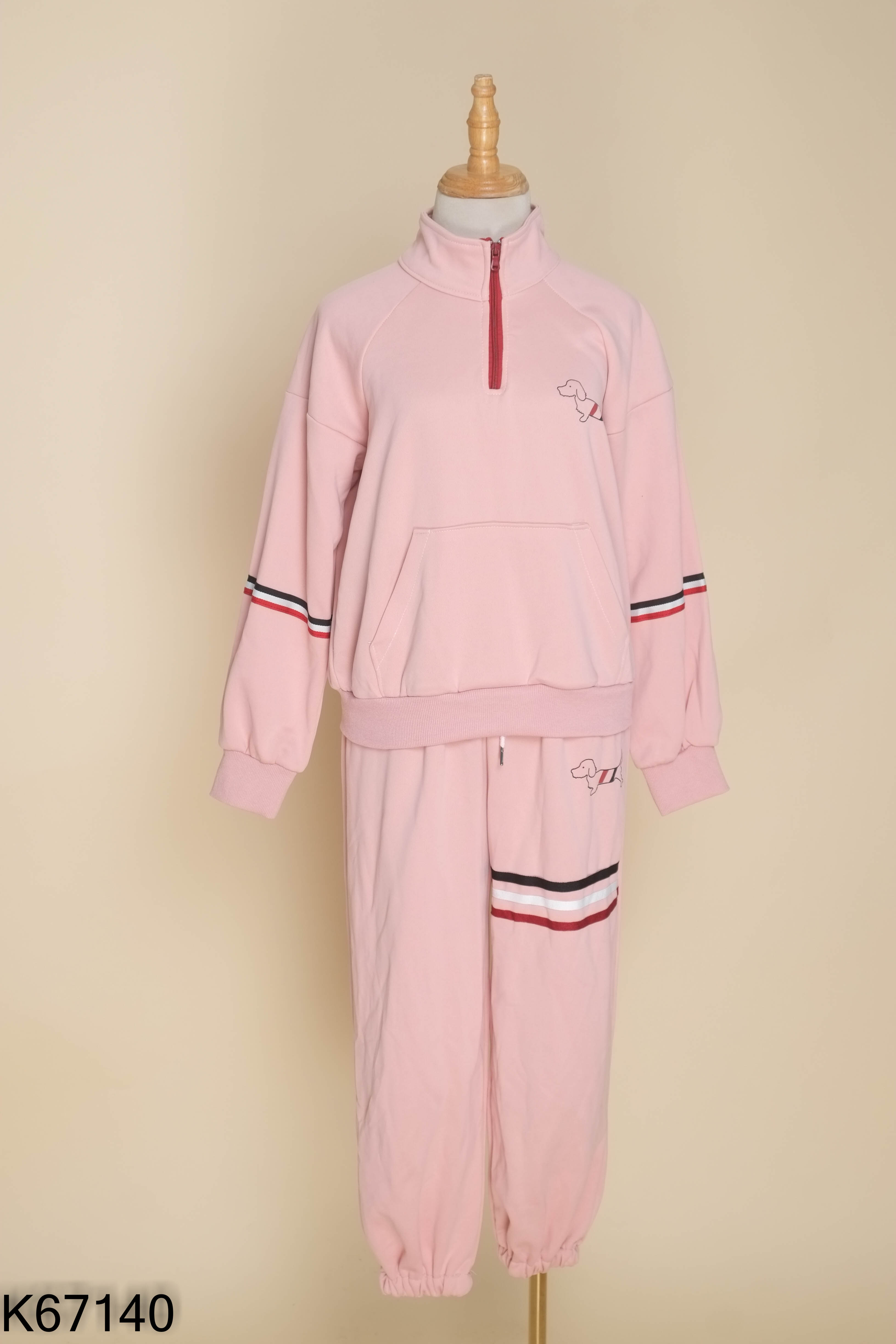 NEWTAG set áo hoodie+ quần dài hồng đào