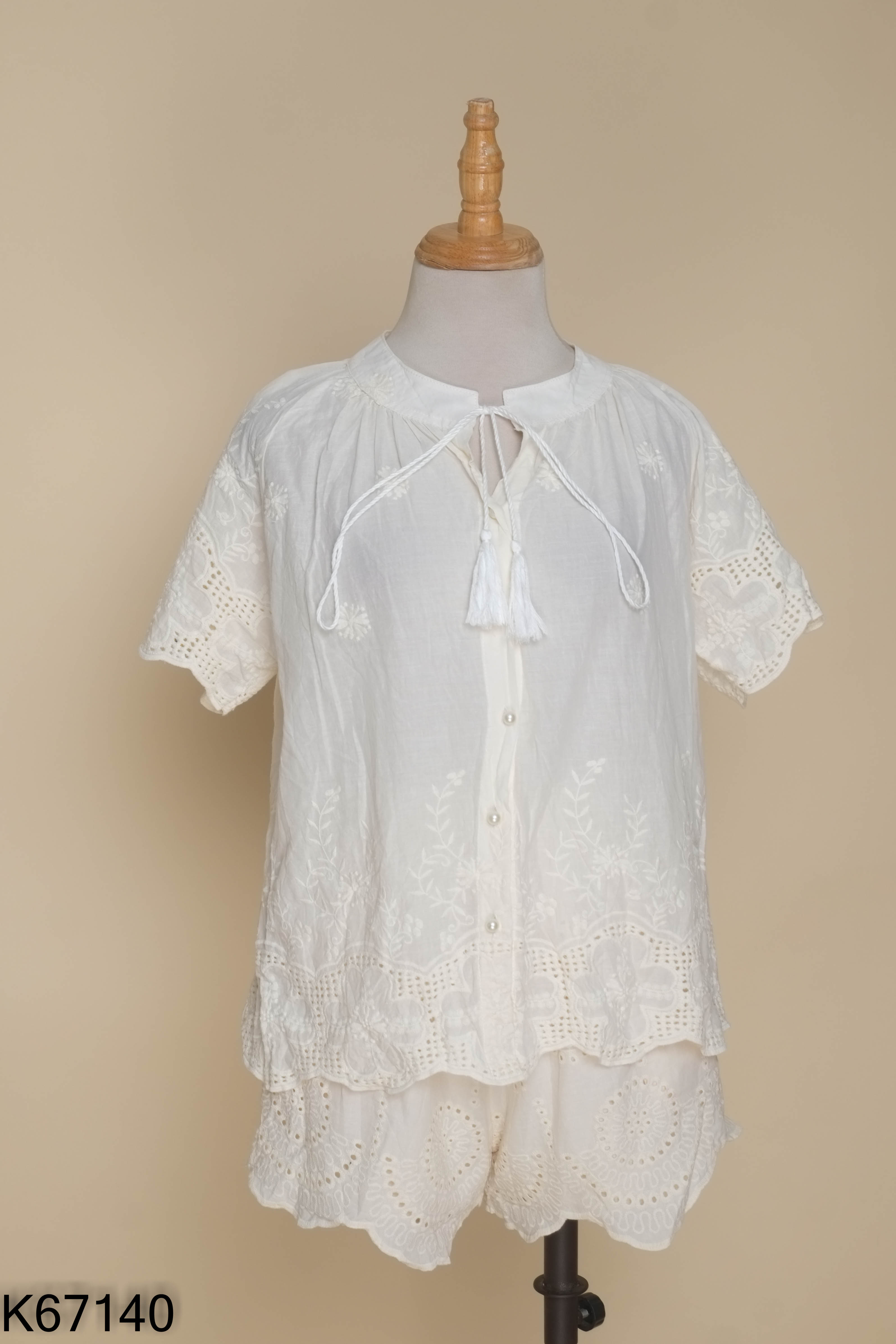 Set áo + quần short be họa tiết