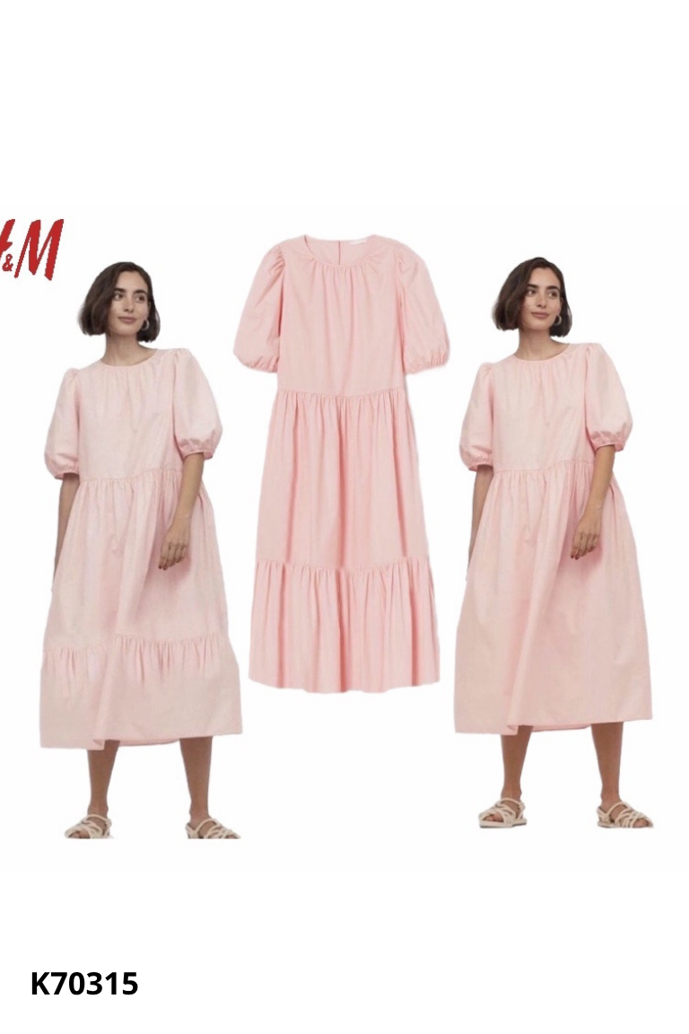 Váy hồng H&M trơn suông