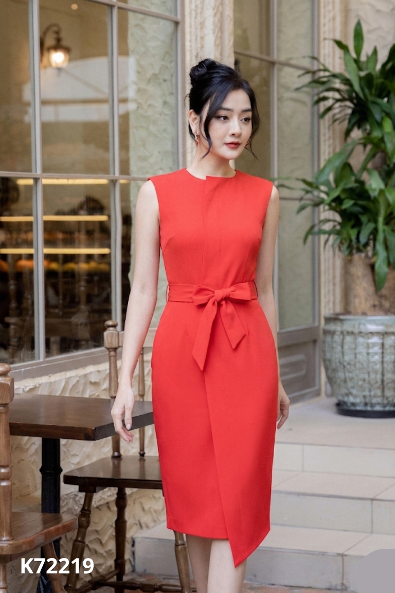 Váy HERA DC đỏ dây eo