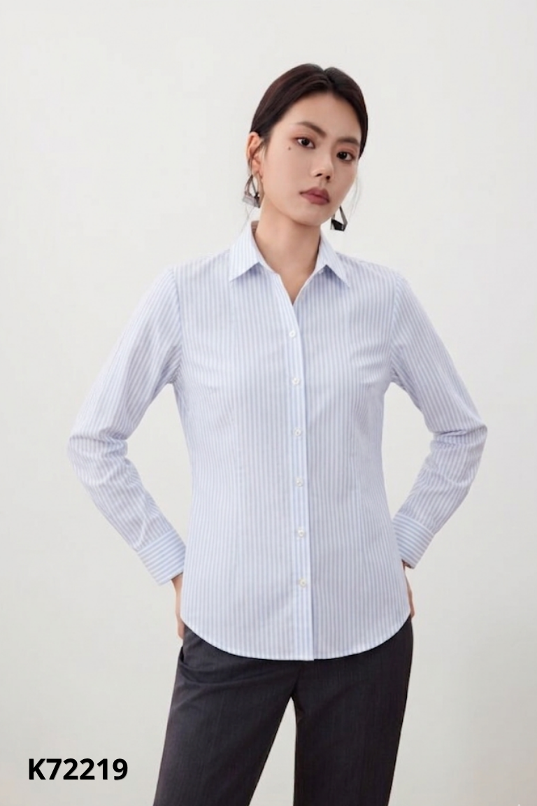 Áo sơ mi G2000 xanh kẻ trắng