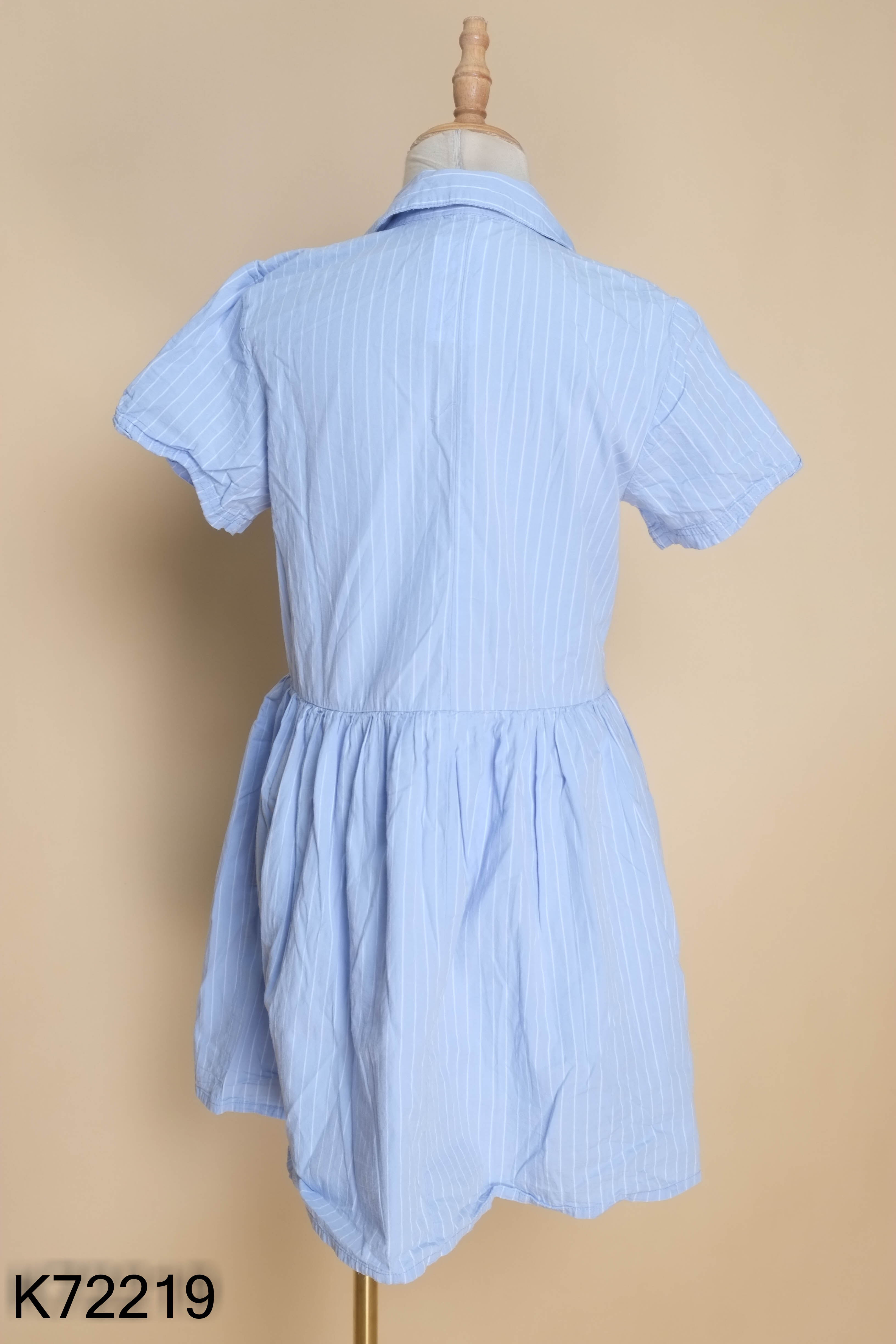 K7221910849-Váy COTTON ON xanh kẻ trắng