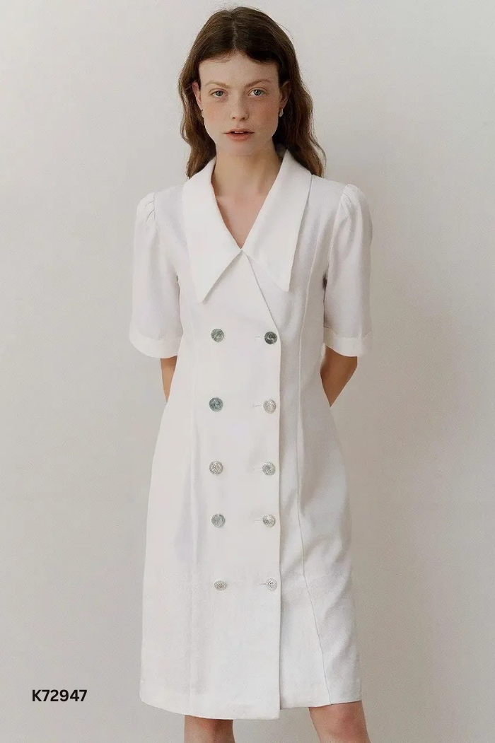 Váy nhỡ SHOJO trắng trơn