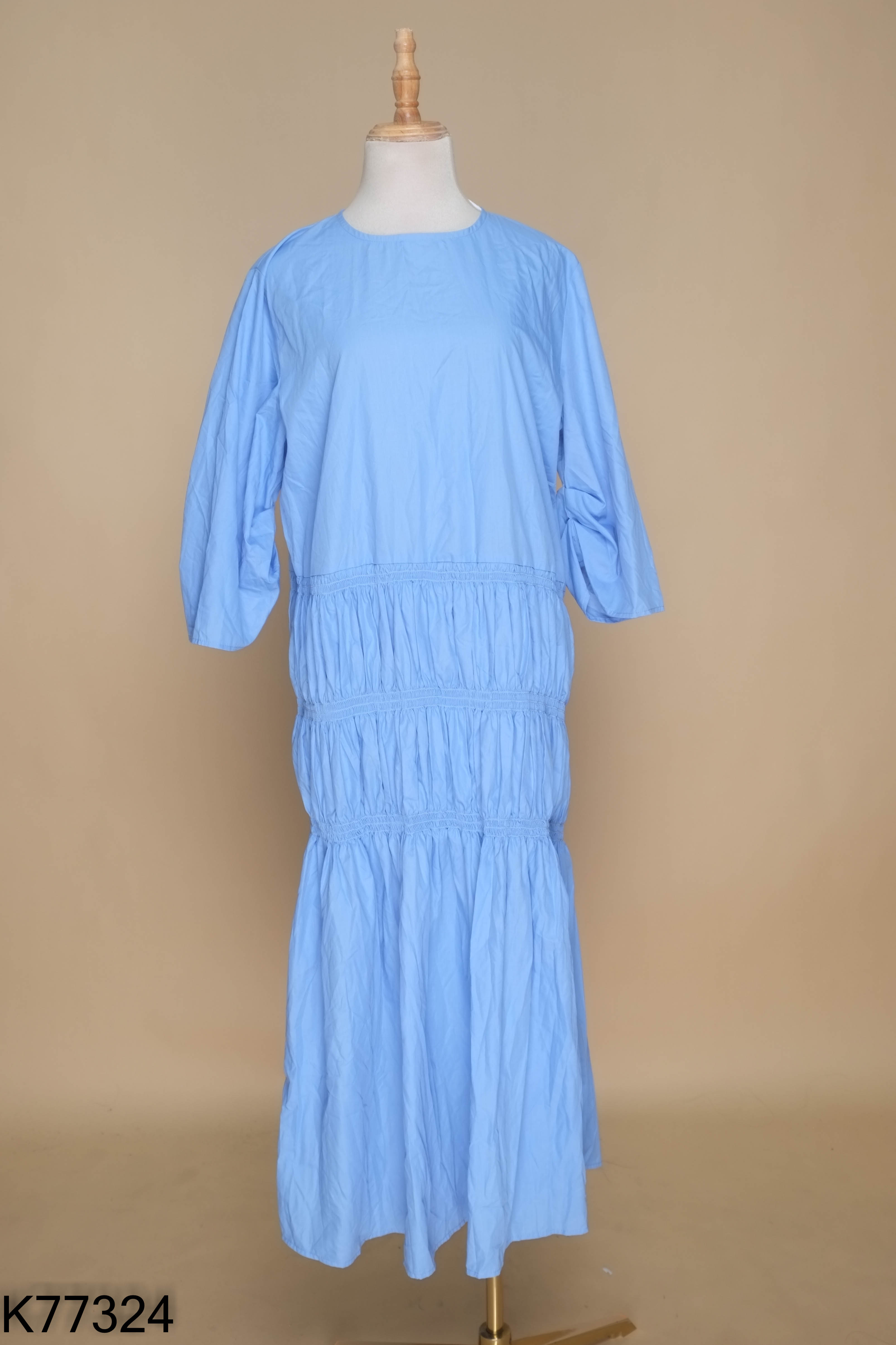 NEWTAG Váy xanh phối chun