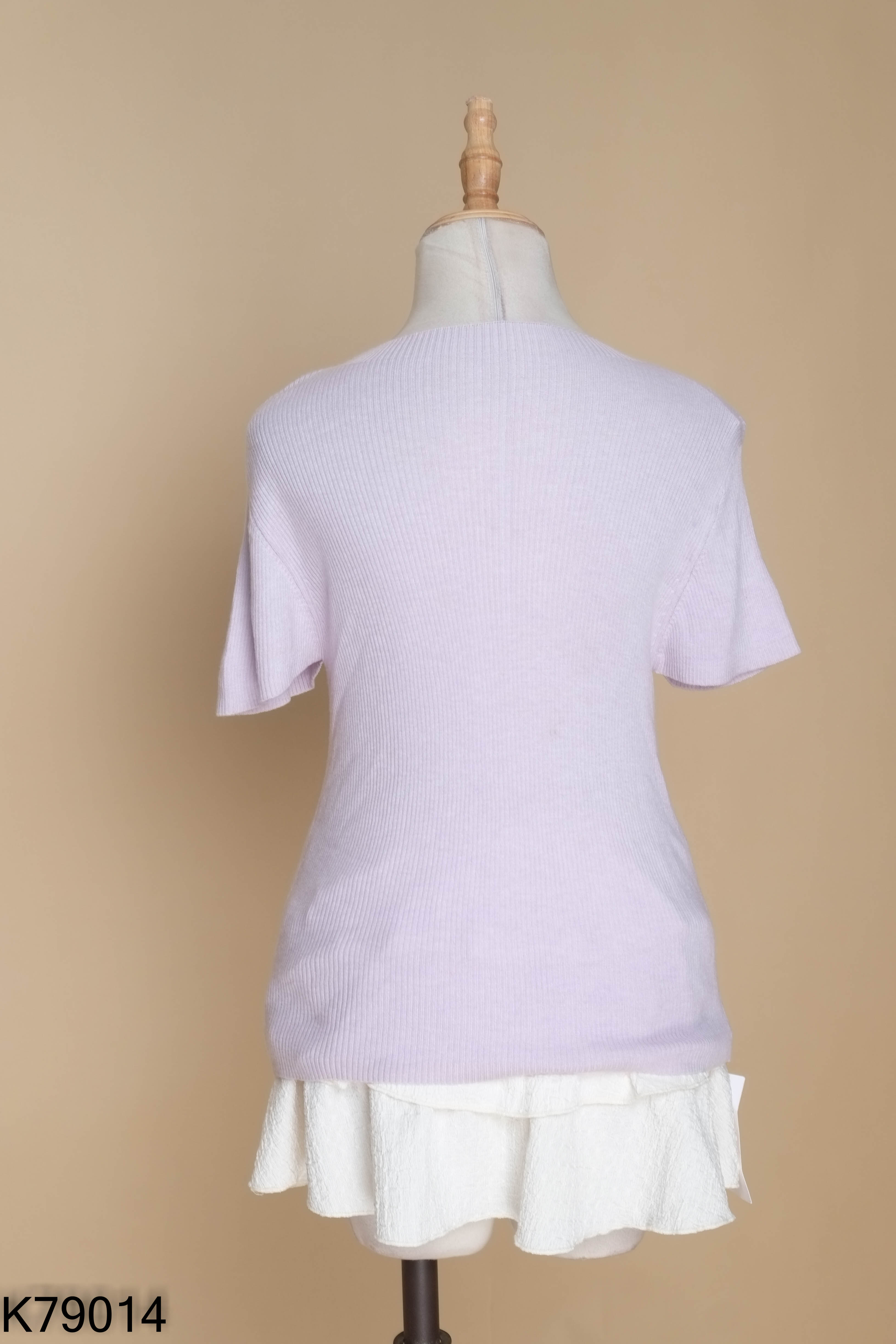 NEWTAG Set Áo 222BOUTIQUE tím + chân váy be