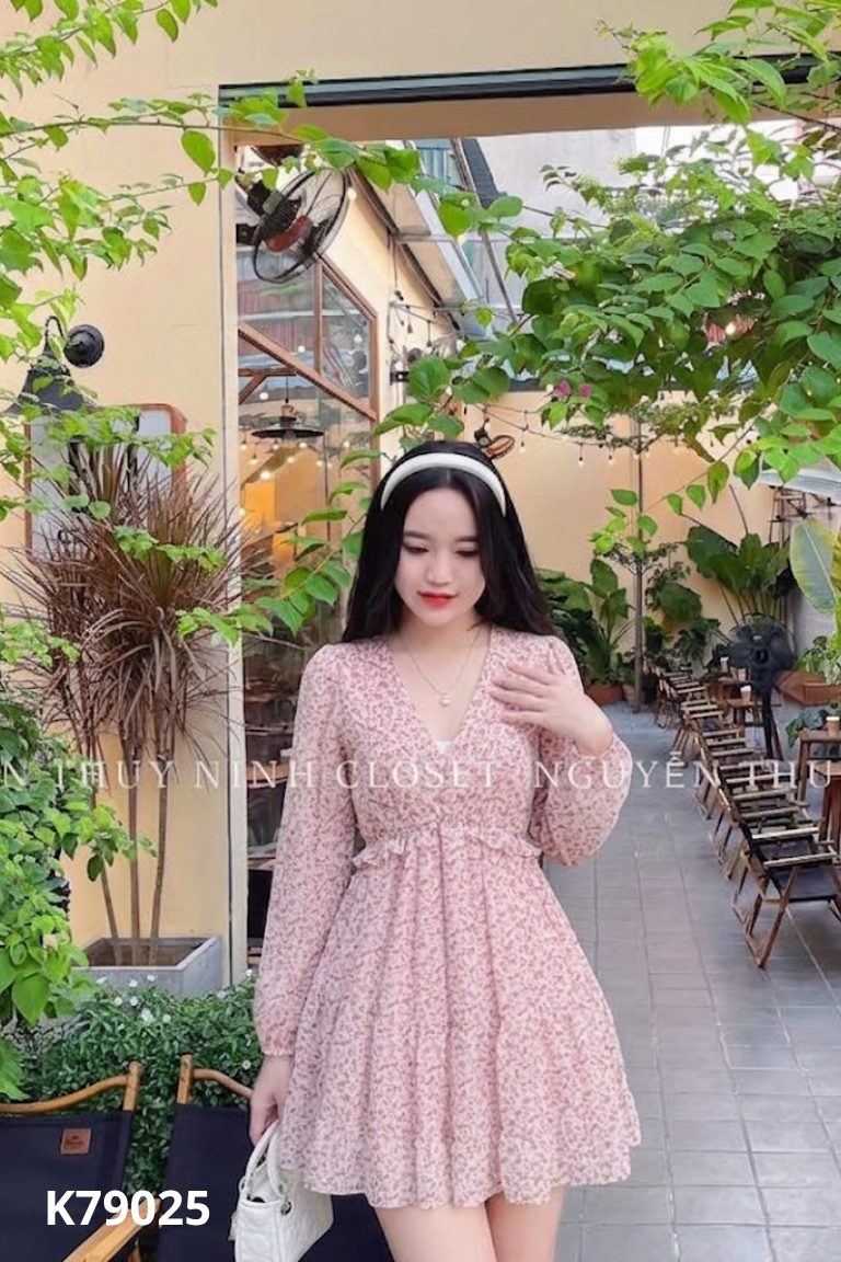 Váy voan TAILOR BOUTIQUE hồng hoa