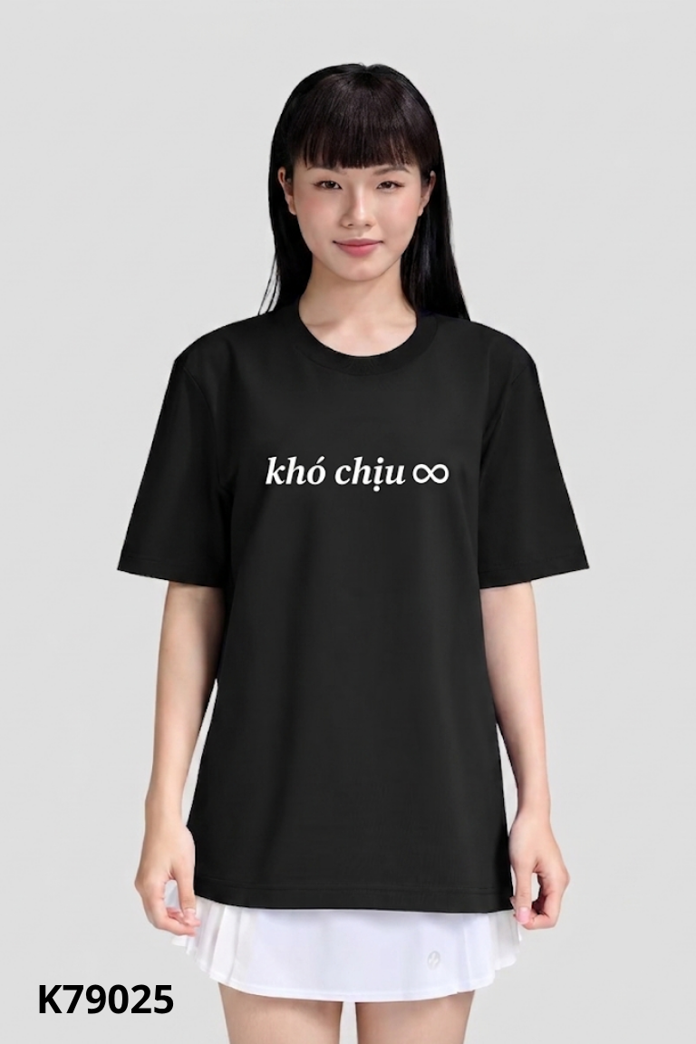 Áo đen BÒ SỮA in chữ