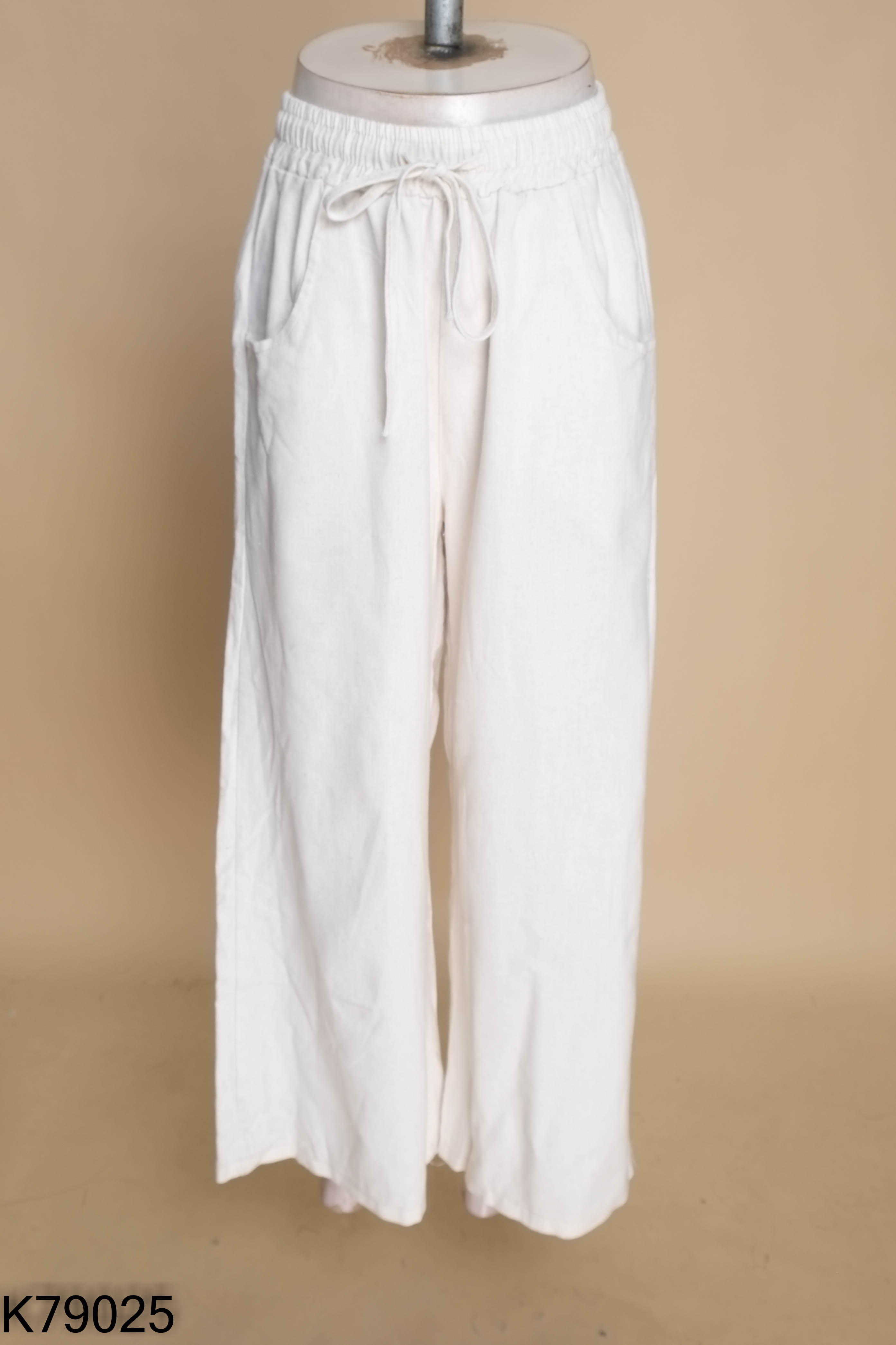Quần linen LANA suông be