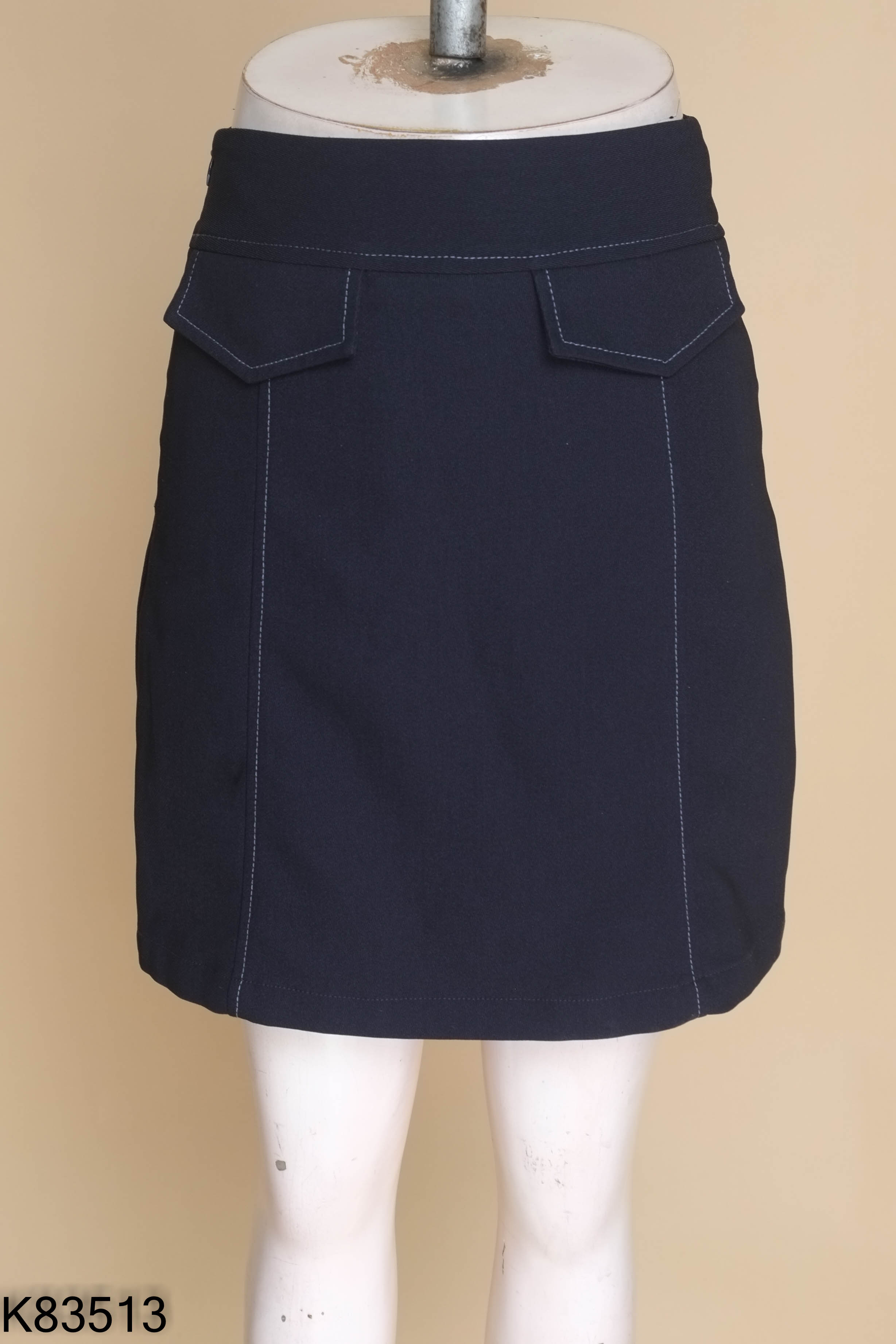 Chân váy ADORE DRESS xanh than viền chỉ